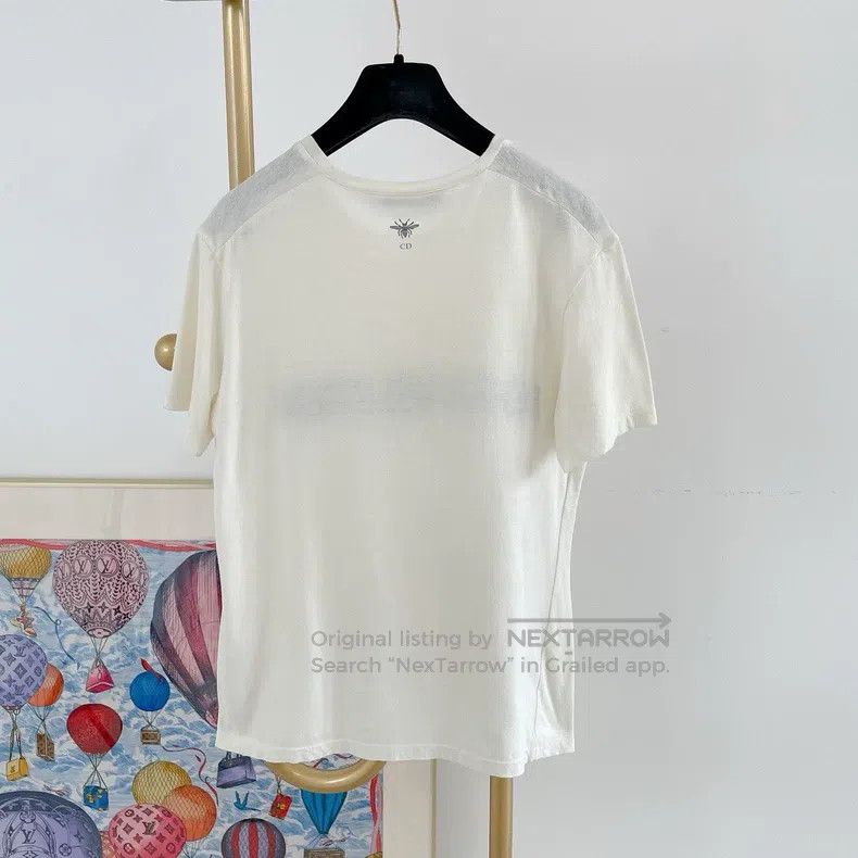Dior Dior White letter T-shirt Size S / US 4 / IT 40 - 2 Thumbnail