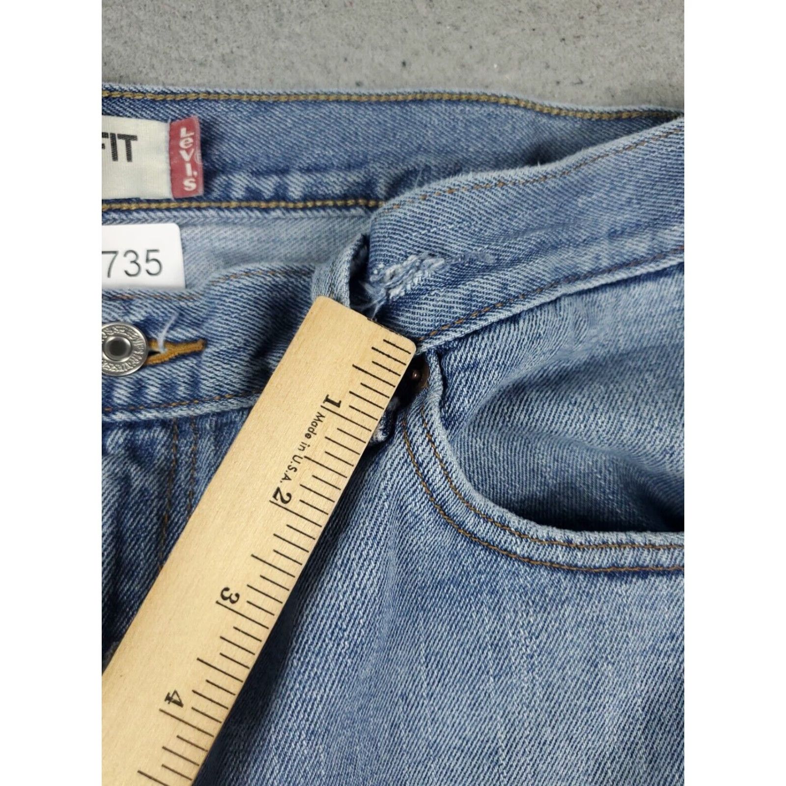 Levi's Levis 505 Mens 36x30 Extra Large XL Blue Casual Straight Leg Denim Pants Size US 36 / EU 52 - 6 Thumbnail