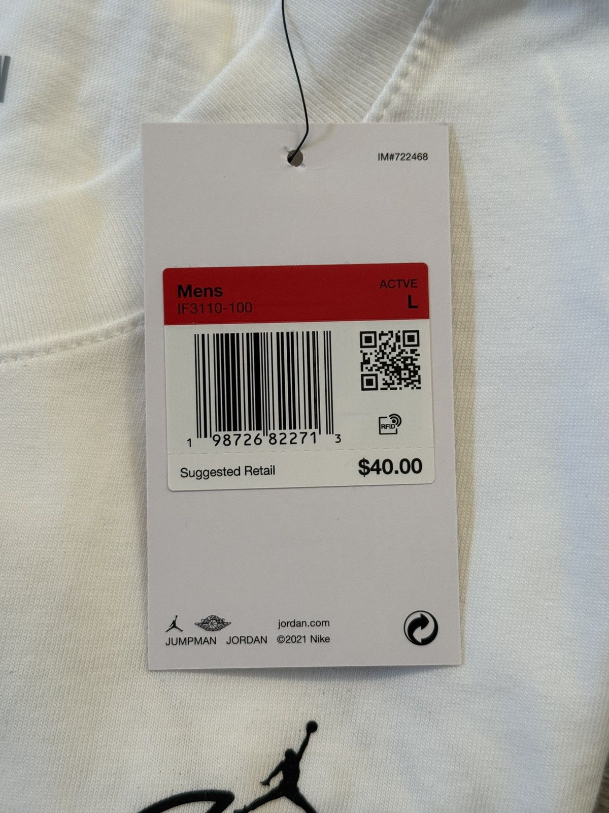 Jordan Brand Jordan Graphic AJ3 Latte Café Tee T-Shirt White Black Large Size US L / EU 52-54 / 3 - 9 Thumbnail