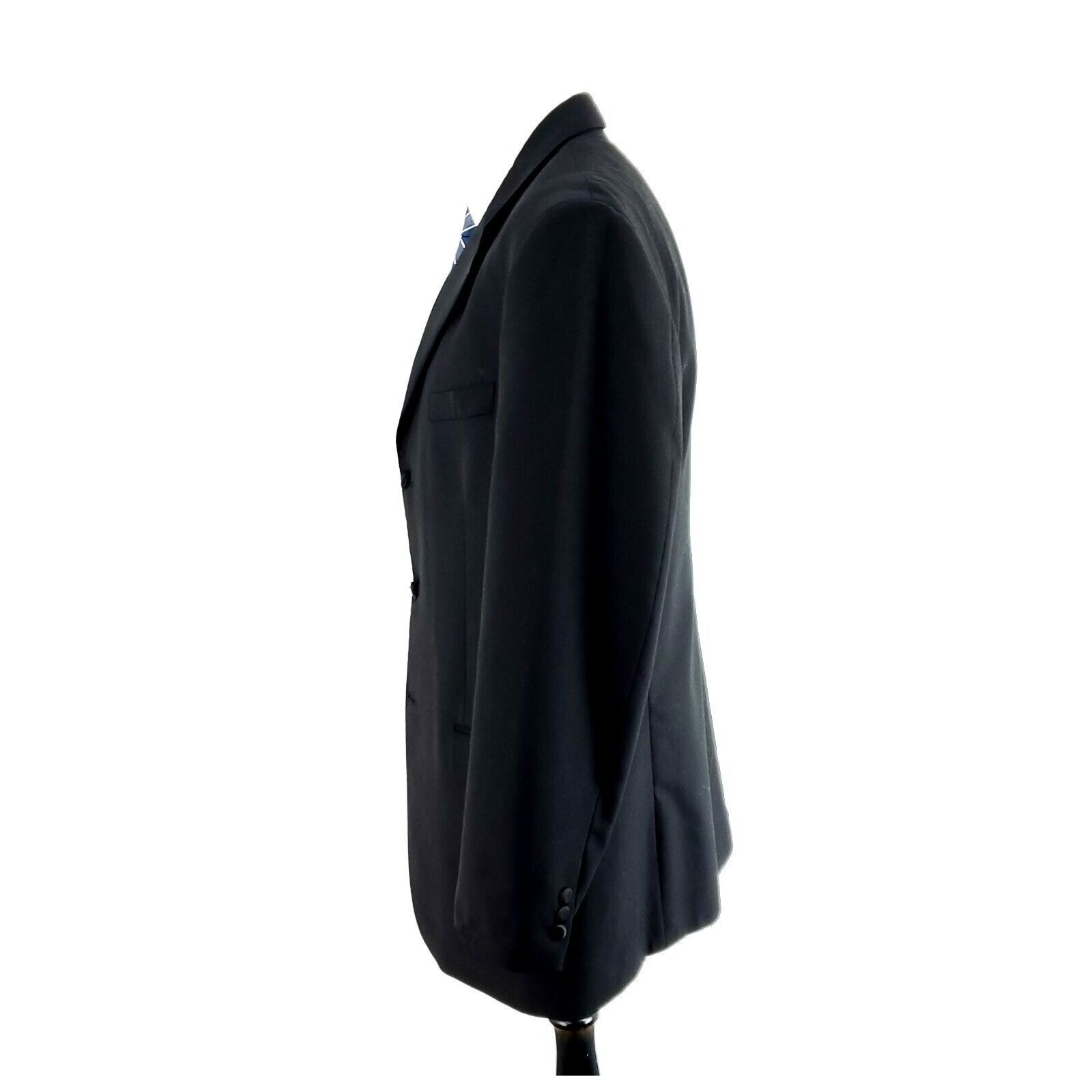 Jones New York Jones New York Wool 3 Felt Button Tuxedo Jacket 42L Black Size 42L - 5 Thumbnail