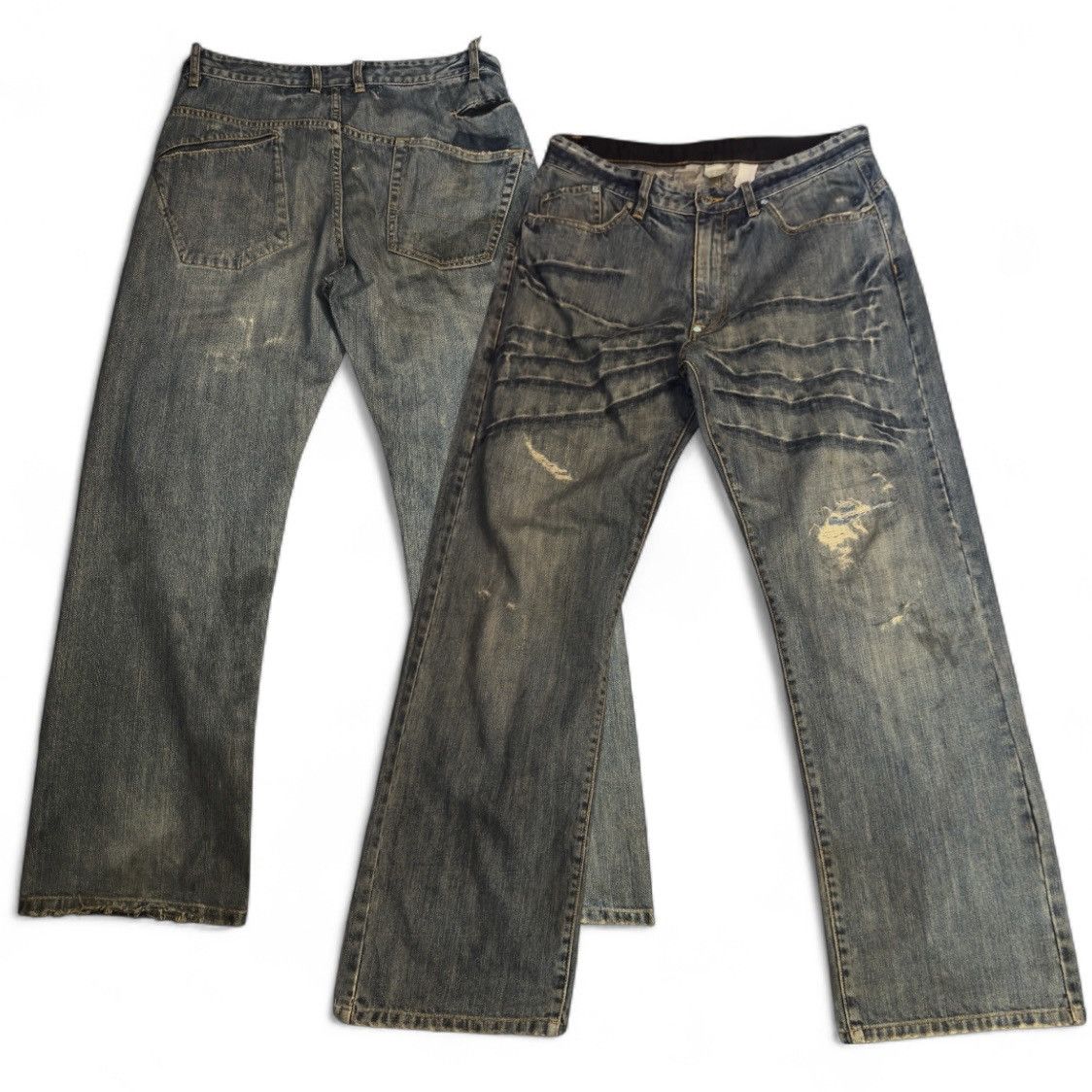 Seditionaries 🔥🇯🇵 Japanese Distressed Fiberops Thrashed Denim Size US 34 / EU 50 - 1 Thumbnail