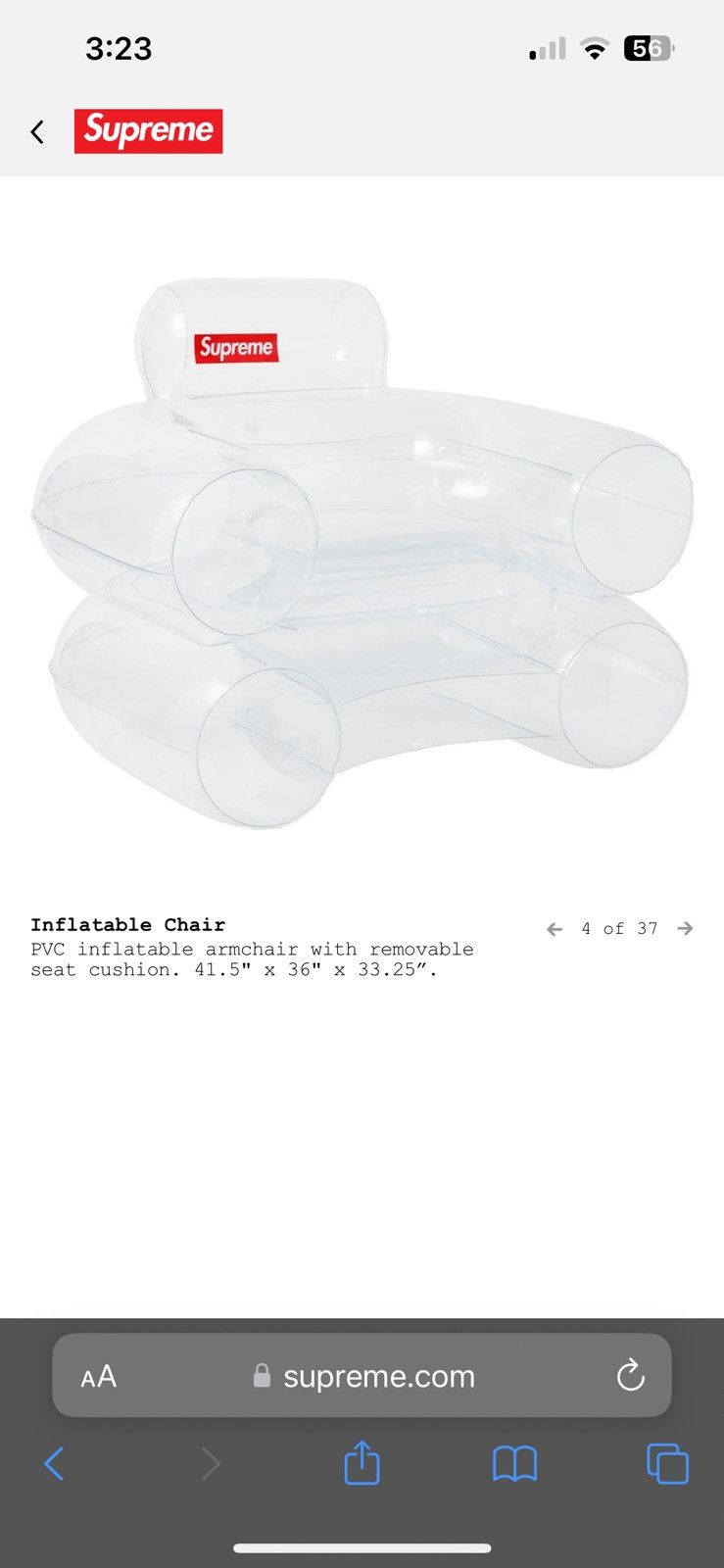 Supreme Inflatable Couch with Cushion Size ONE SIZE - 4 Thumbnail