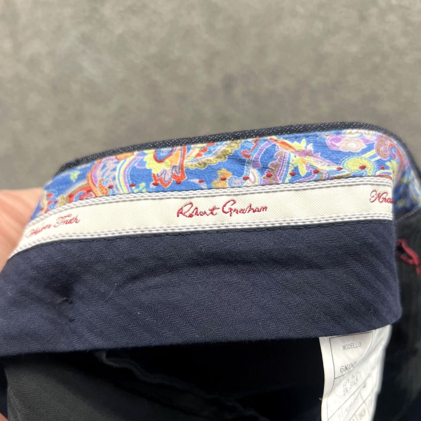 Robert Graham Robert Graham Dress Pants Mens 40 Blue Wool Silk Blend Flat Front Lined Trouser Size US 40 / EU 56 - 3 Thumbnail