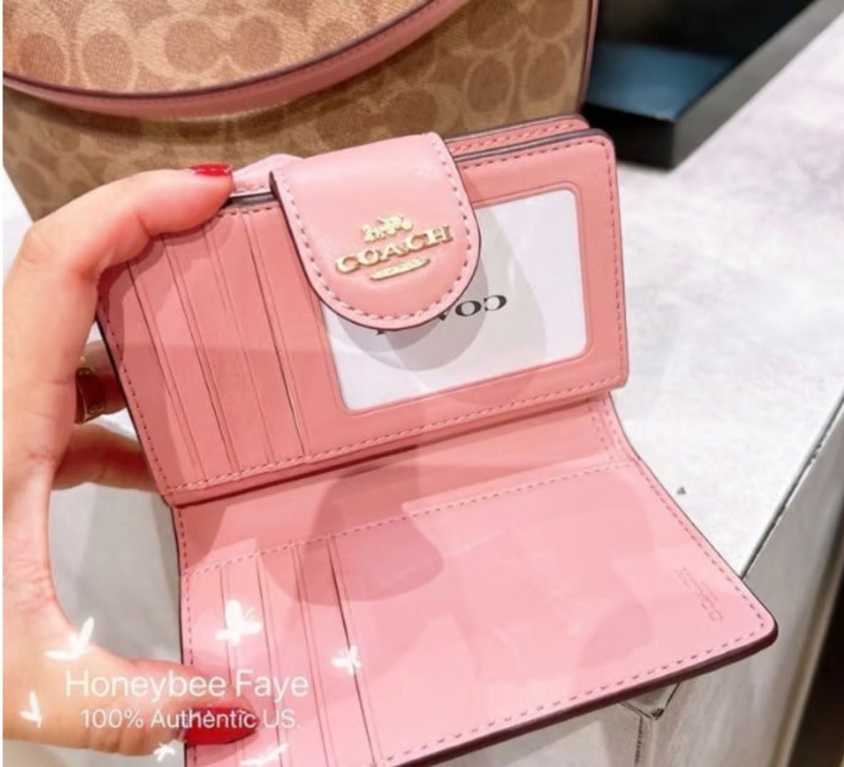 Coach Medium Corner Zip Wallet In Signature Canvas CW786 Size ONE SIZE - 3 Thumbnail