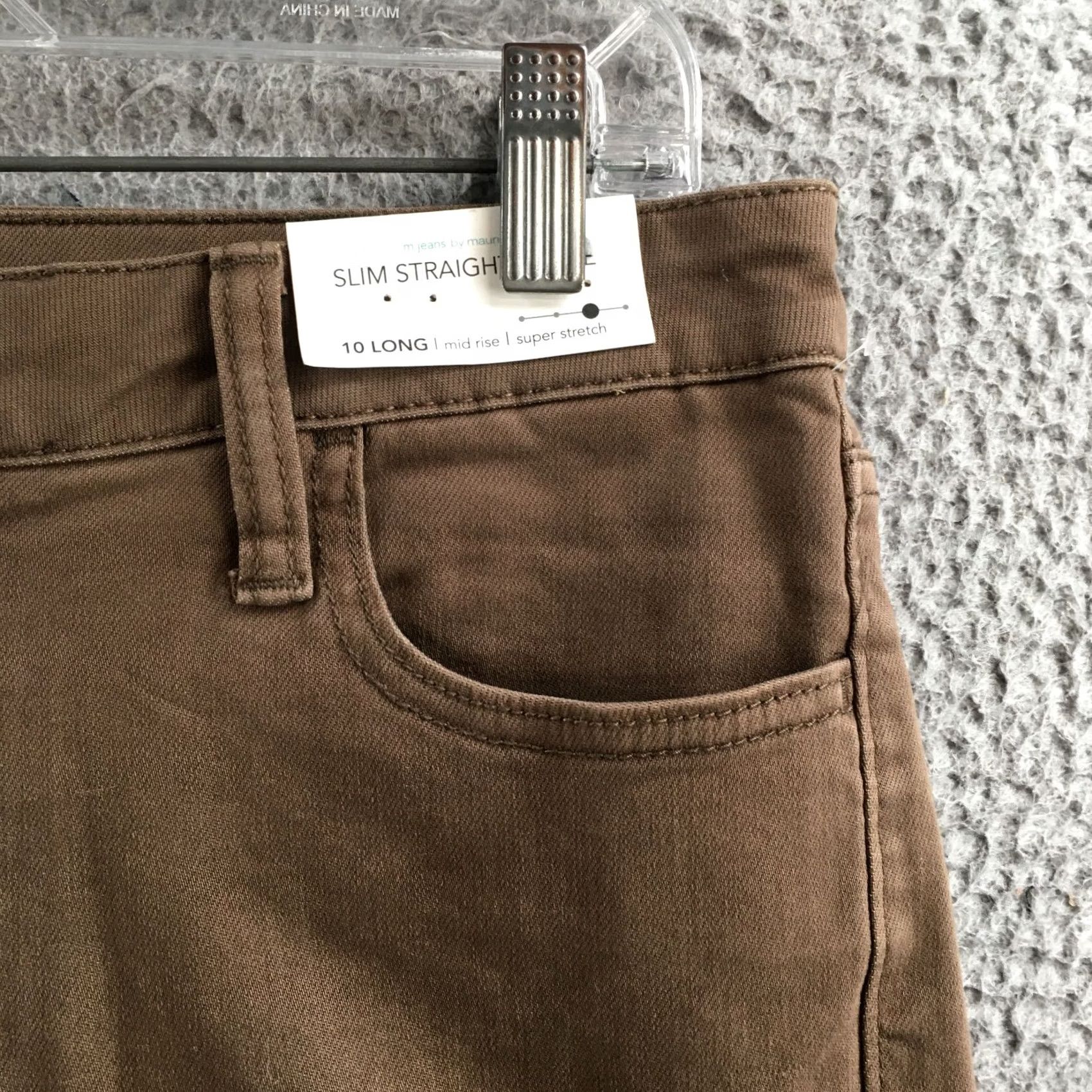 Vintage M Jeans by Maurices Slim Straight Ankle Jeans Womens 10 Long Brown Mid Rise NEW Size 32" / US 10 / IT 46 - 4 Thumbnail