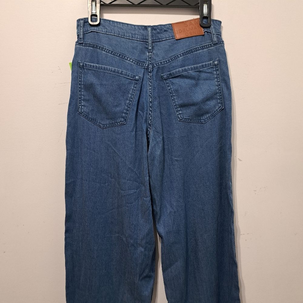 Sam Edelman Sam Edelman High Rise Cuffed Boho Wide Leg Denim Jeans Mysti Size 26" / US 2 / IT 38 - 11 Thumbnail