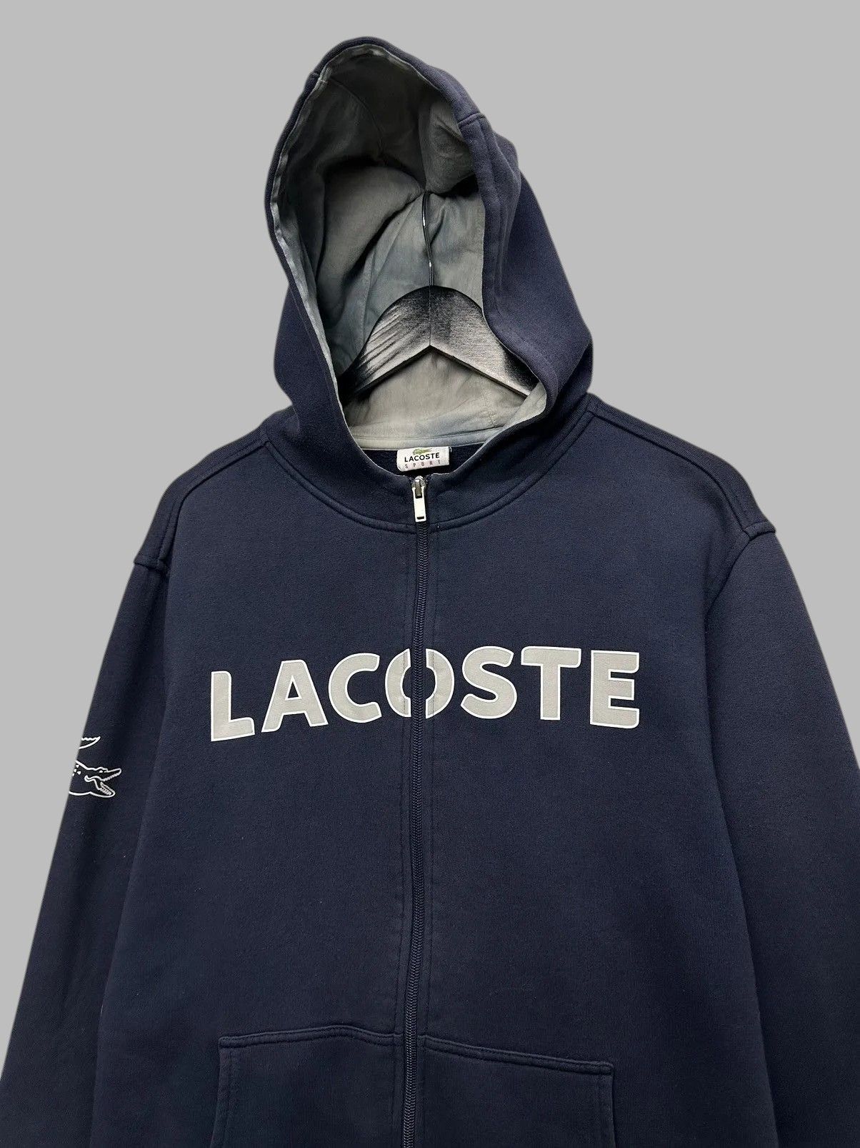 Lacoste Blue Lacoste Hoodie Vintage Sport Casual Crocodile Street Size US L / EU 52-54 / 3 - 2 Thumbnail