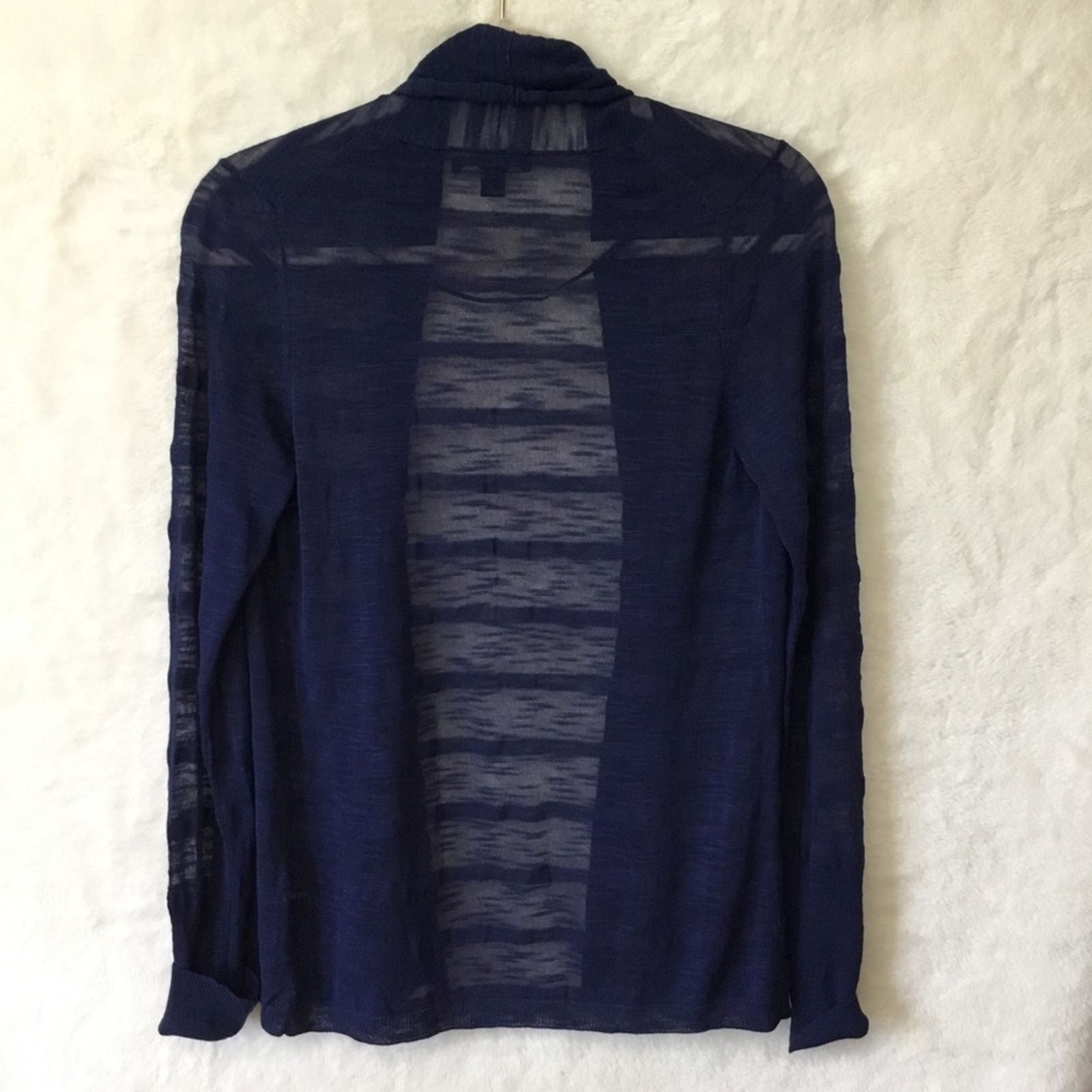 Banana Republic Banana Republic Blue Pattern Open Cardigan Size S / US 4 / IT 40 - 6 Thumbnail