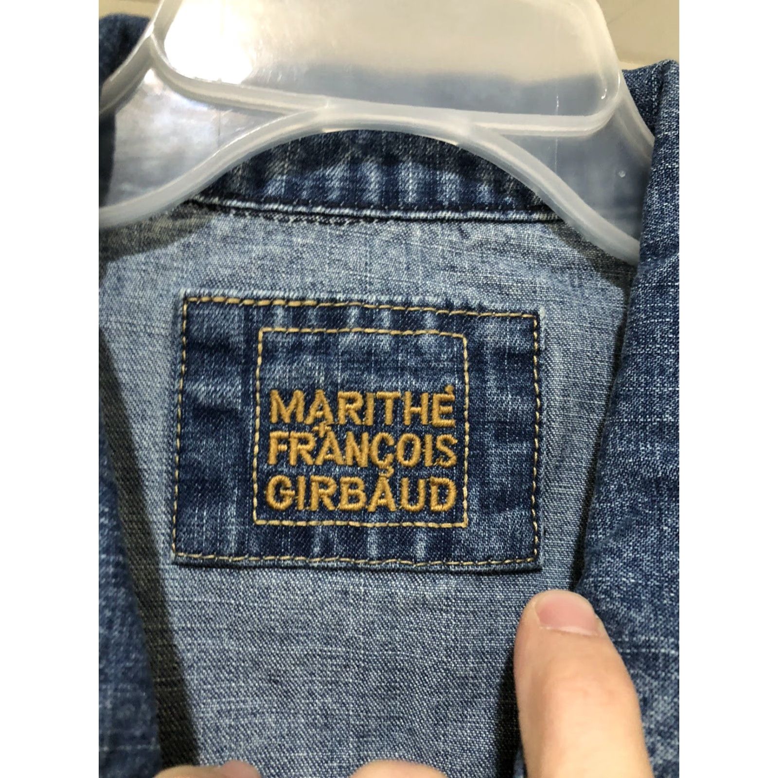 Denime VINTAGE Marithe Francois Girbaud X Front Blue Denim Jean Jacket 3XL NWT Men Jacket Vintage 90s Biker Hip Hop Motorcycle Denim Jacket Blue Size US 39 - 5 Thumbnail