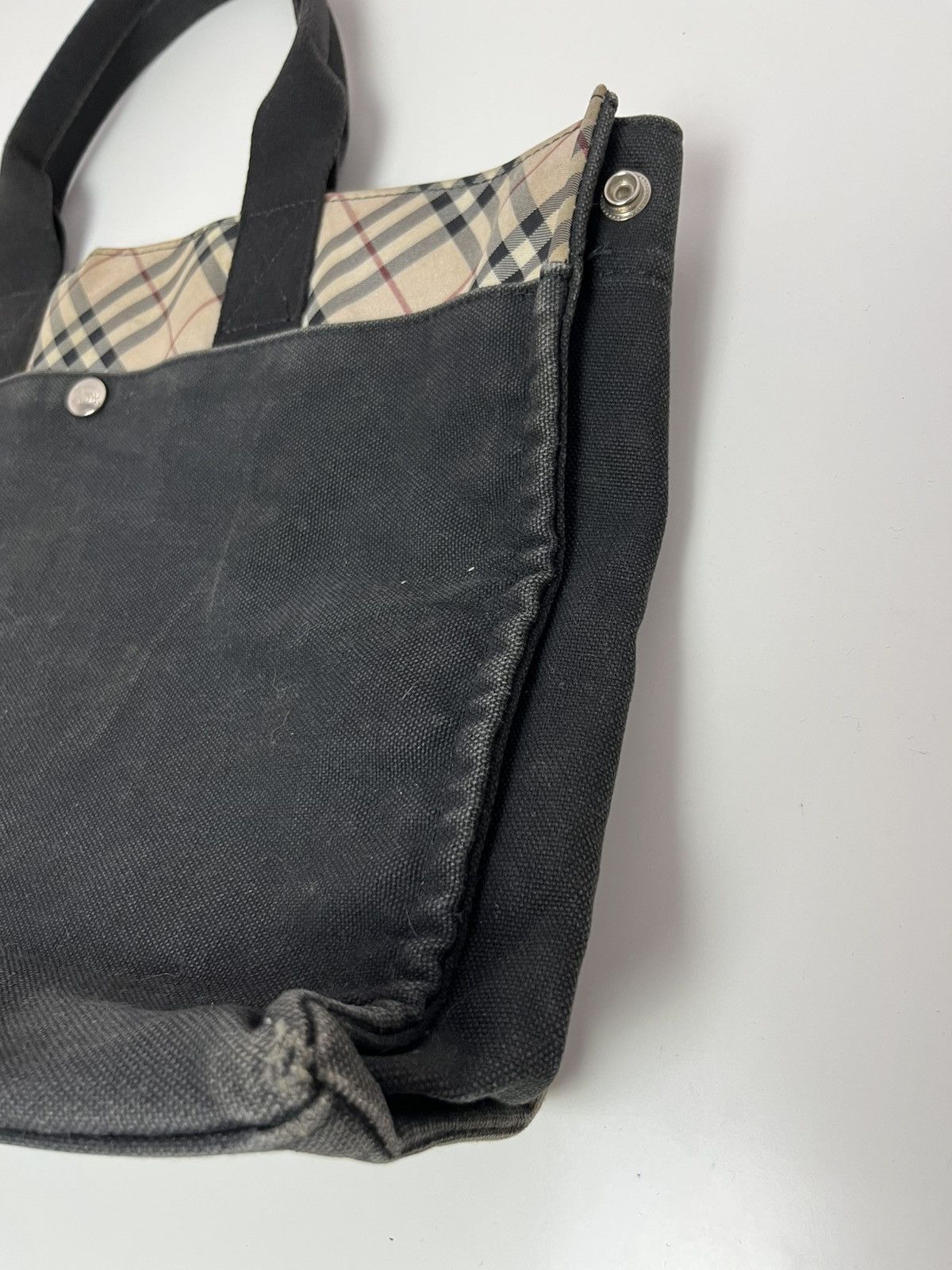 Burberry Burberry London Blue Label Nova Check Camvas Tote Bag Size ONE SIZE - 8 Thumbnail