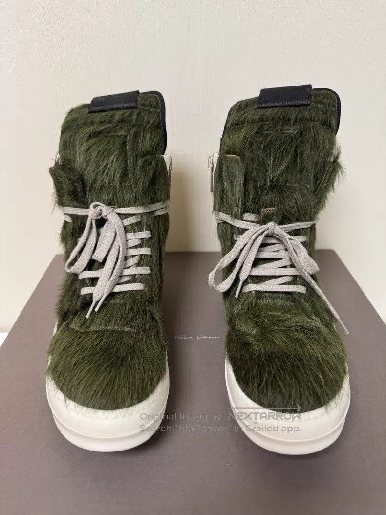 Rick Owens Rick Owens 21 FW Green Hair Inverted Triangle shoes Size US 9 / EU 42 - 3 Thumbnail