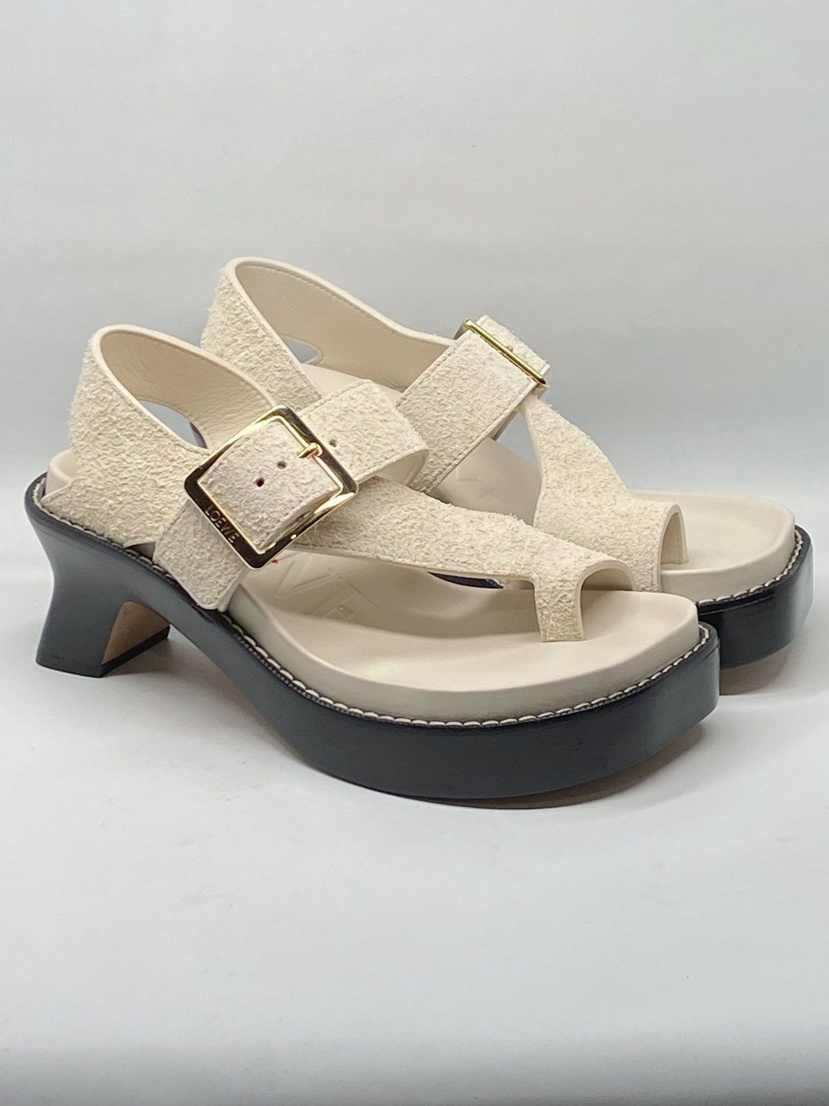 Loewe Loewe Ease heel suede sandal size 37 Size US 7 / IT 37 - 1 Thumbnail
