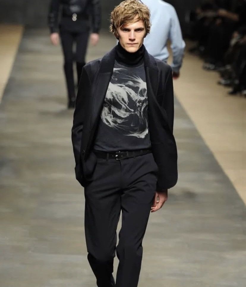 Hermes Runway Fall12 Smoke Cashmere Sweater Size US S / EU 44-46 / 1 - 1 Thumbnail