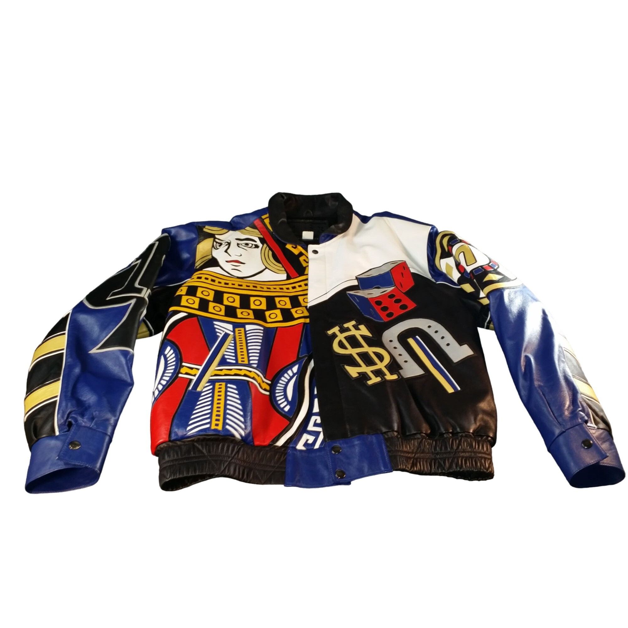 Vintage Vintage Rare 1990s King Detroit Casino Gambling Leather Jack Size US XL / EU 56 / 4 - 1 Thumbnail