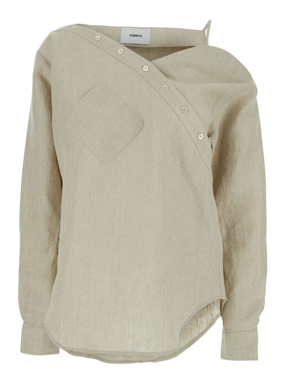 Coperni HEART SHIRT Beige with Classic Collar and Long Sleeves for Women Size M / US 6-8 / IT 42-44 - 1 Thumbnail
