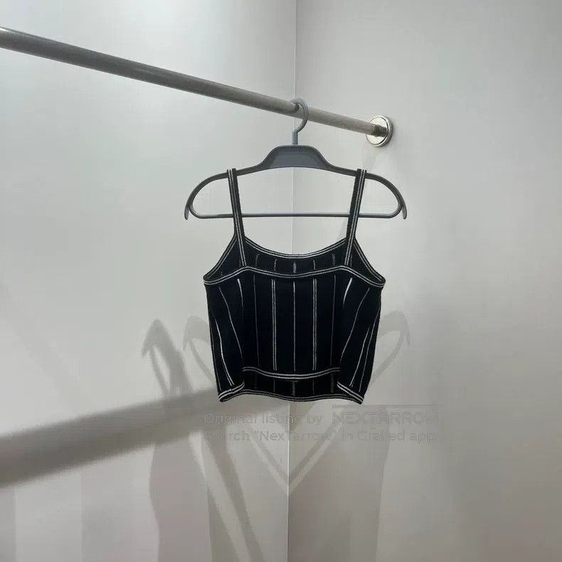 Chanel Chanel Striped logo short cashmere suspenders Size XS / US 0-2 / IT 36-38 - 2 Thumbnail