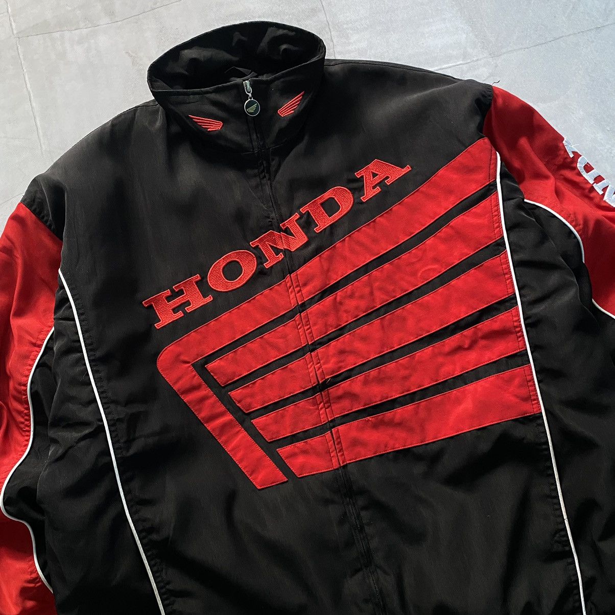 Honda Vintage 90s Honda HRC Racing Ferrari Red Bull Style Jacket Size US XL / EU 56 / 4 - 3 Thumbnail