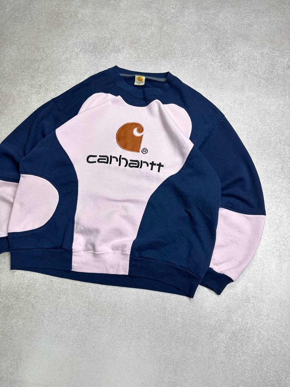 Carhartt Vintage 90s Carhartt Custom Made Patchwork Sweatshirt XL Size US XL / EU 56 / 4 - 2 Thumbnail