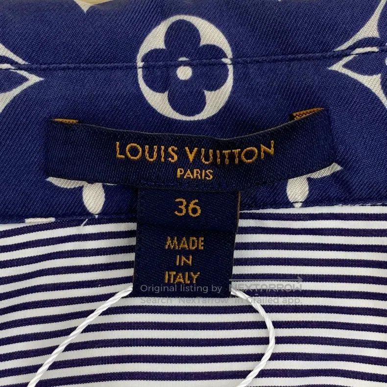 Louis Vuitton Louis Vuitton Blue vertical stripes logo presbyopic cotton Size XS / US 0-2 / IT 36-38 - 6 Thumbnail