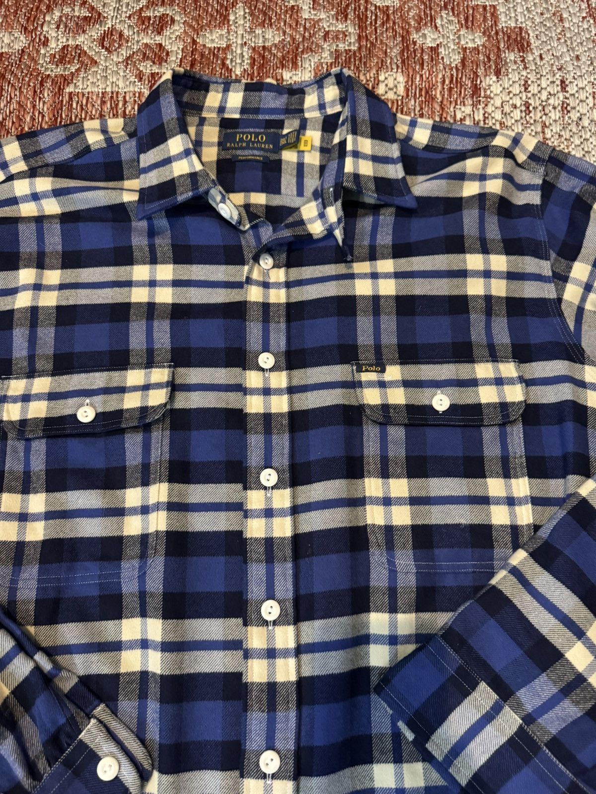 Polo Ralph Lauren Blue and White Ralph Lauren Polo Shirt 2XL TALL Size US XXL / EU 58 / 5 - 2 Thumbnail
