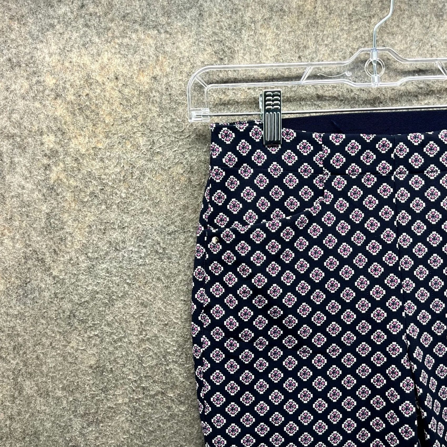 RLX Ralph Lauren RLX Ralph Lauren Pants Women 2 Blue Navy Leggings Geometric Floral Pockets Knit Nylon Size 26" / US 2 / IT 38 - 5 Thumbnail