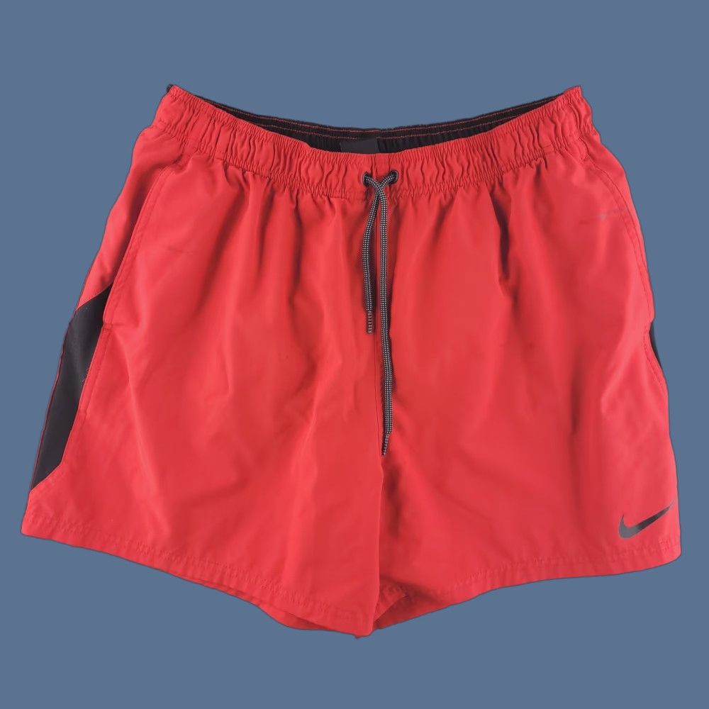 Nike Nike Swim Trunks Mens Large Red Above Knee Shorts Bottoms Size US 33 - 1 Thumbnail