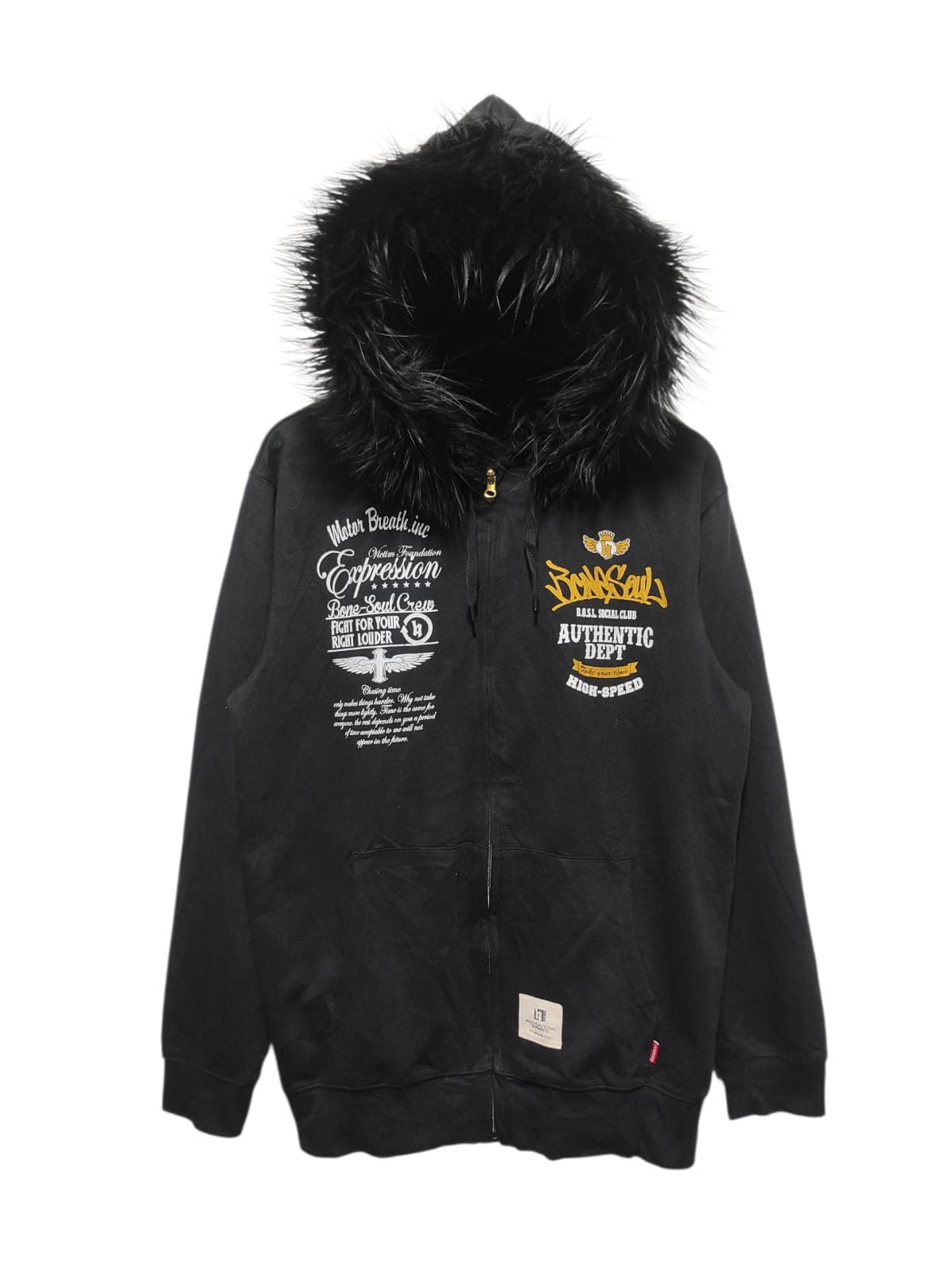 Japanese Brand B-One Soul zipper fur hoodie Size US L / EU 52-54 / 3 - 1 Thumbnail