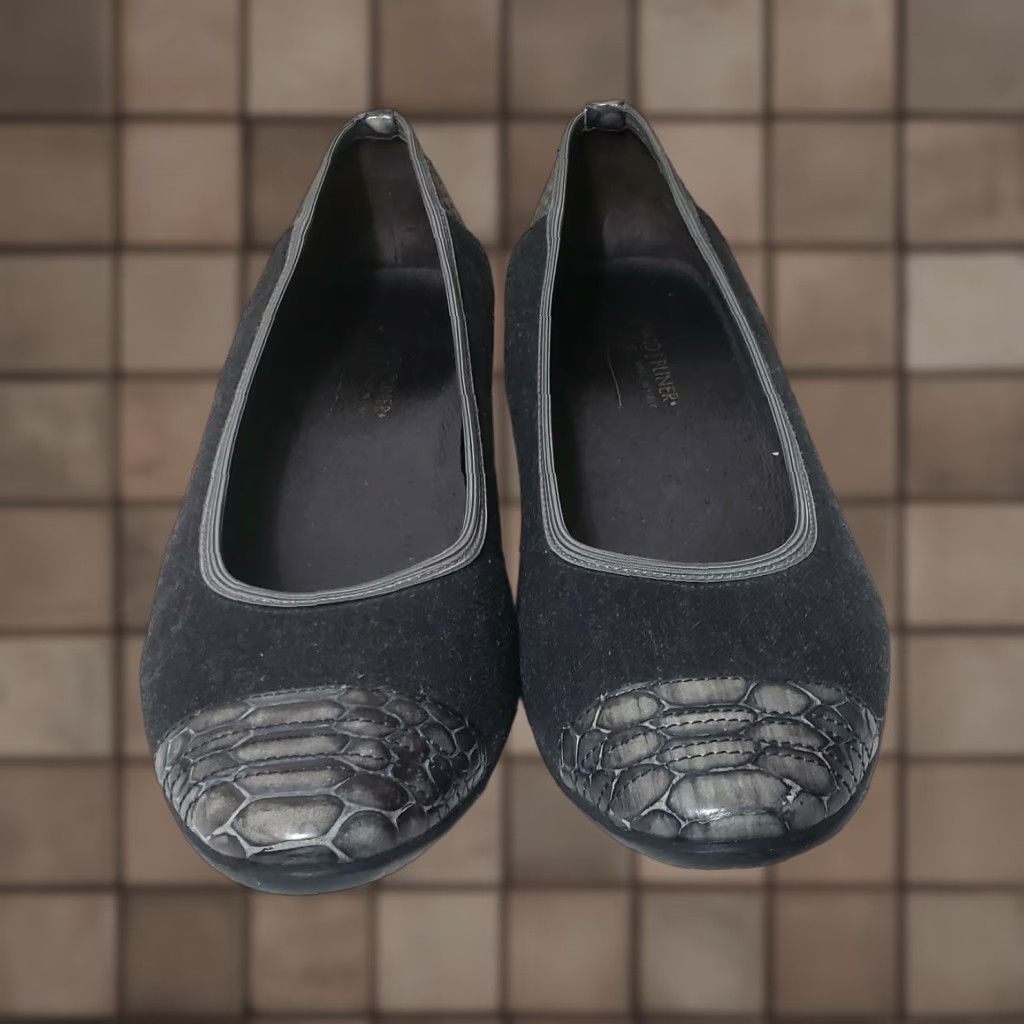 Vintage VINTAGE Donald J. Pliner "Hideyo" Reptile Cap Toe Ballet Flats-Size 7.5 Ballet Womens Gray Size ONE SIZE - 1 Thumbnail