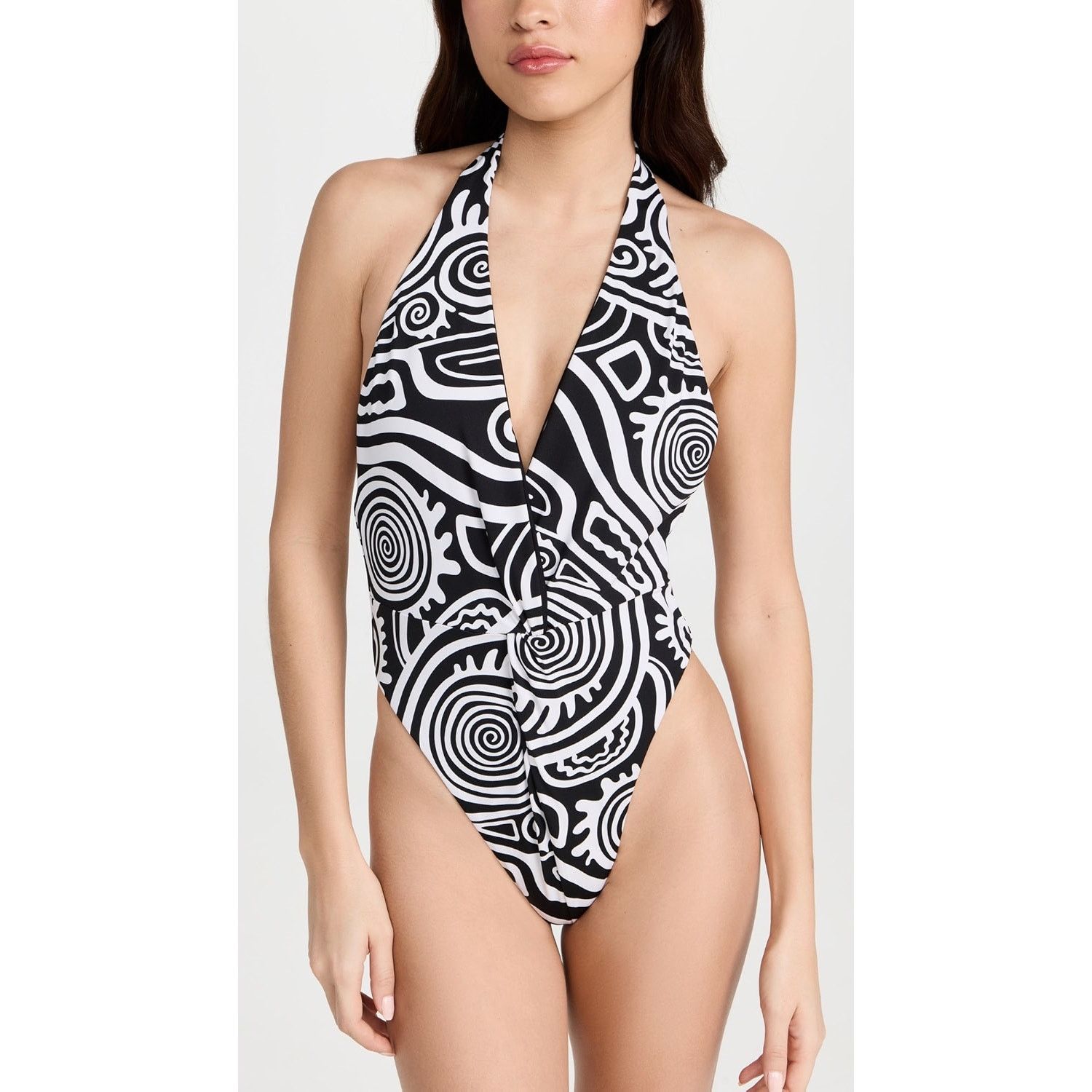 Mara Hoffman NWT MARA HOFFMAN Gabriela One Piece in black & white sz L Size L / US 10 / IT 46 - 1 Thumbnail