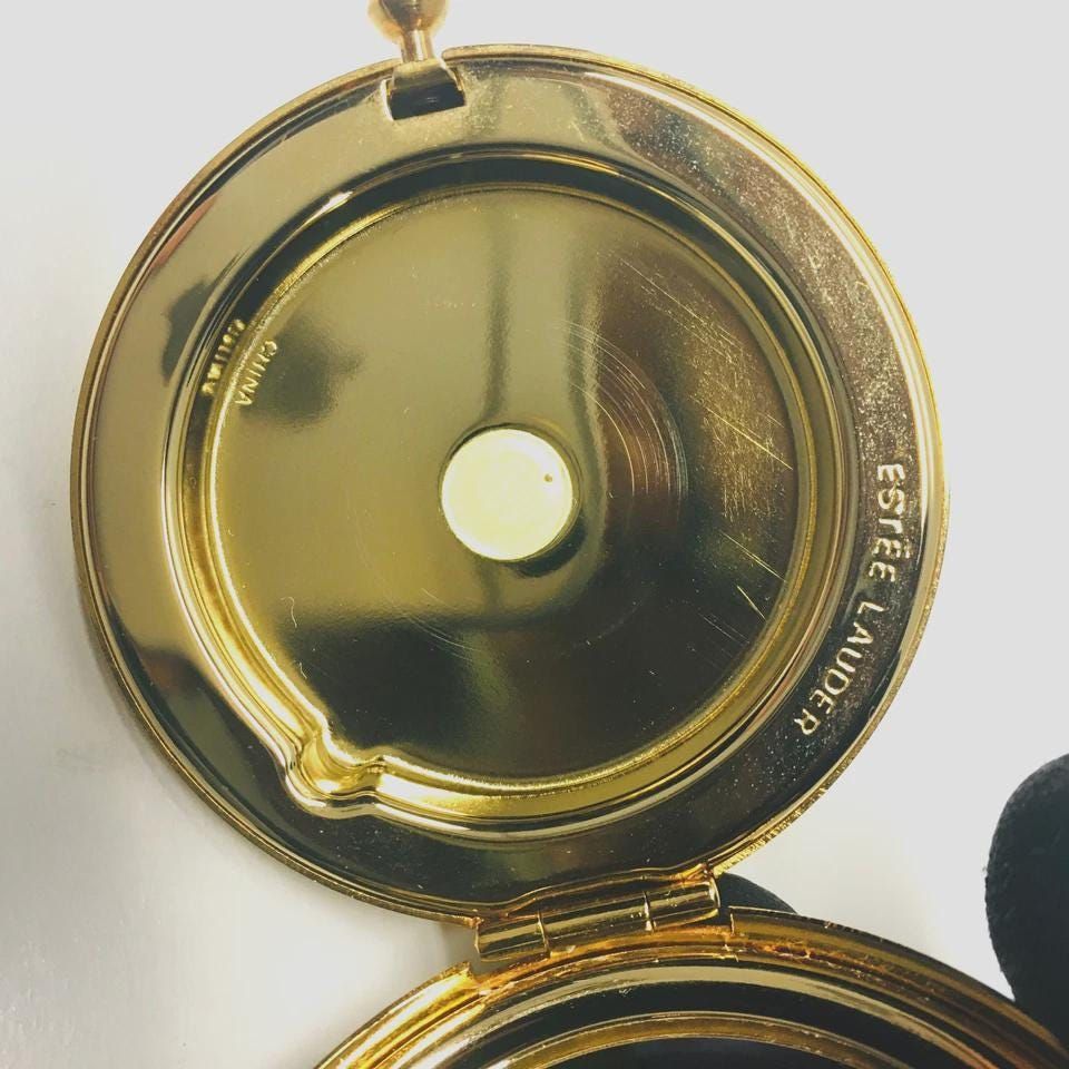 Other Vintage Estee Lauder Gold Swirl Peacock Mini Compact Case Size ONE SIZE - 6 Thumbnail