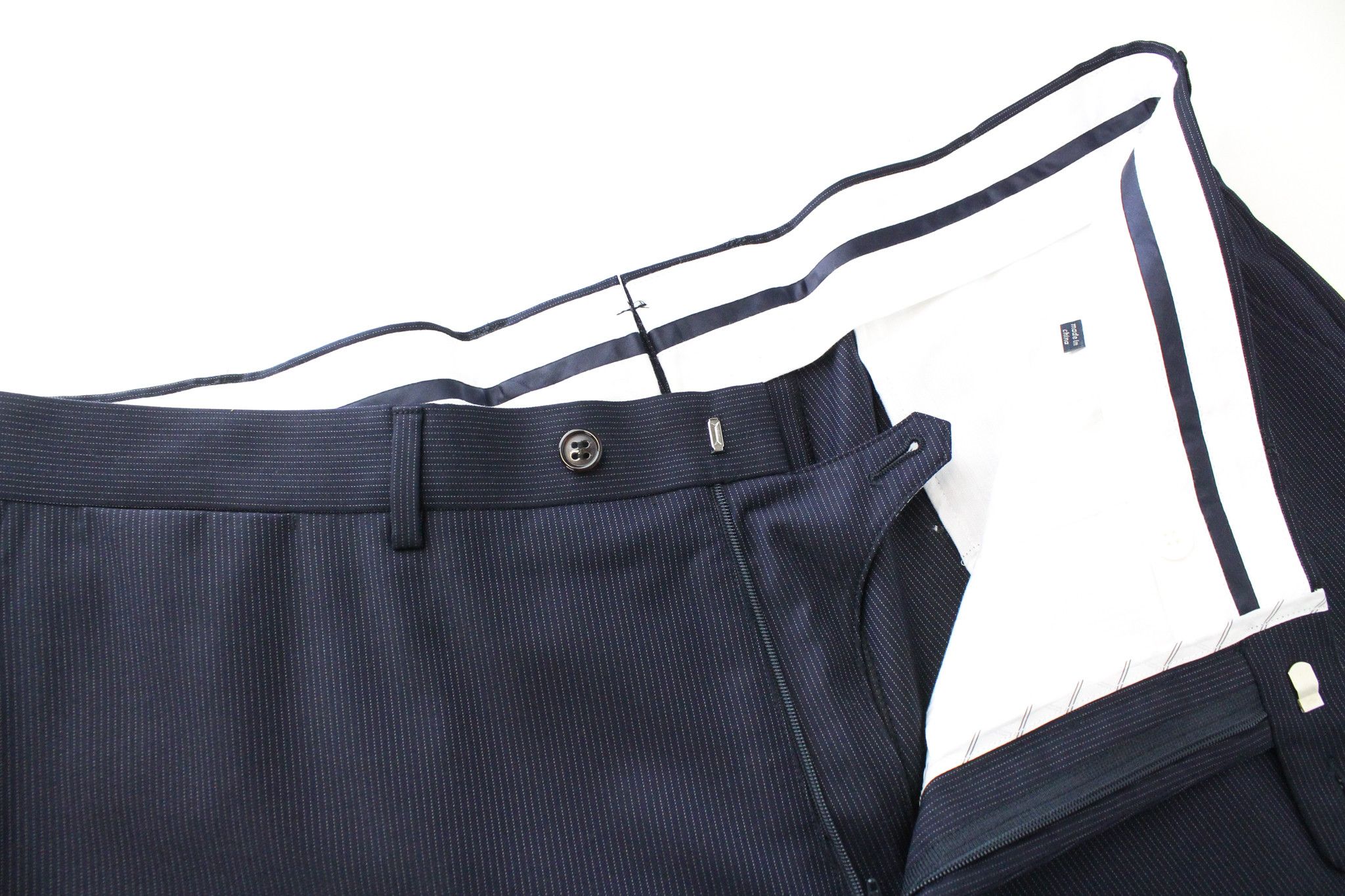 Suitsupply UK42S Navy Wool Pleated Trousers 66867 Size US 42 / EU 58 - 4 Thumbnail