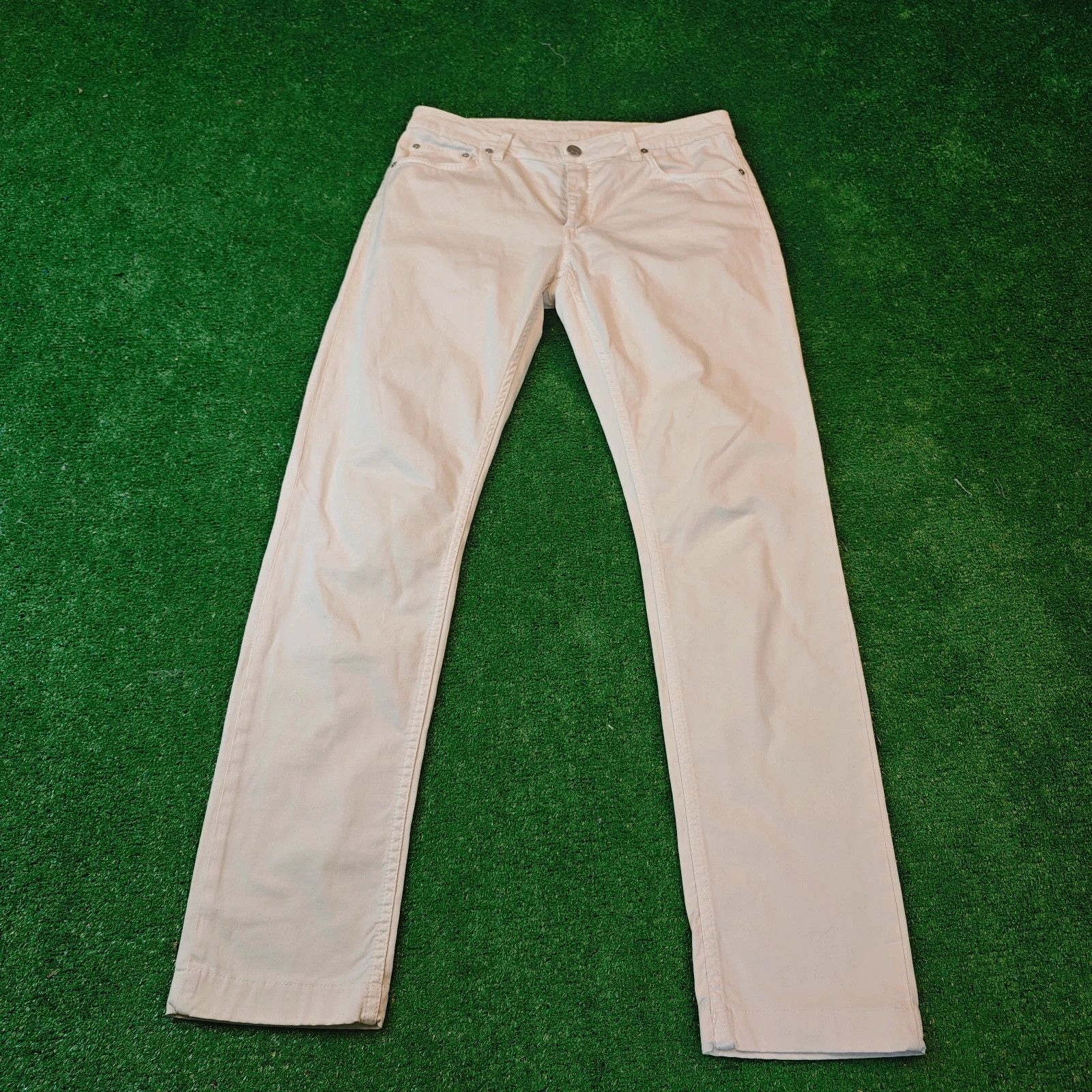 Acne Studios Acne Jeans Womens 31x32 White Flex & Satin straight trousers Size 31" - 1 Thumbnail