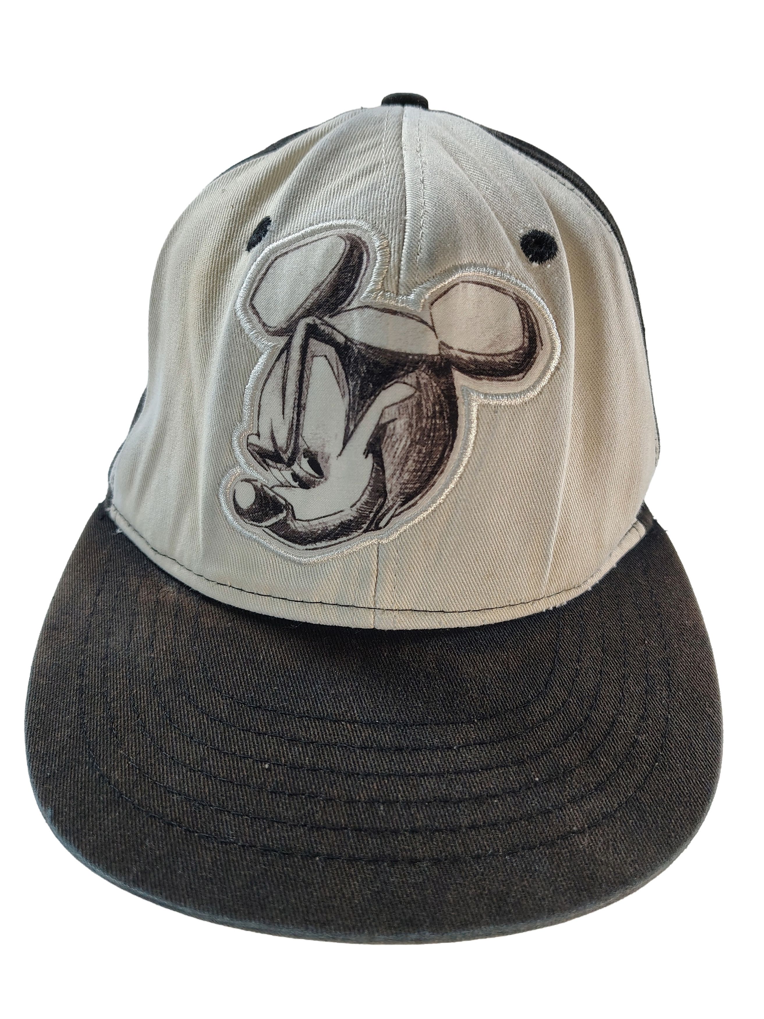 Disney Men's Black & White Mickey Mouse Sketched Flat Cap Size ONE SIZE - 1 Thumbnail