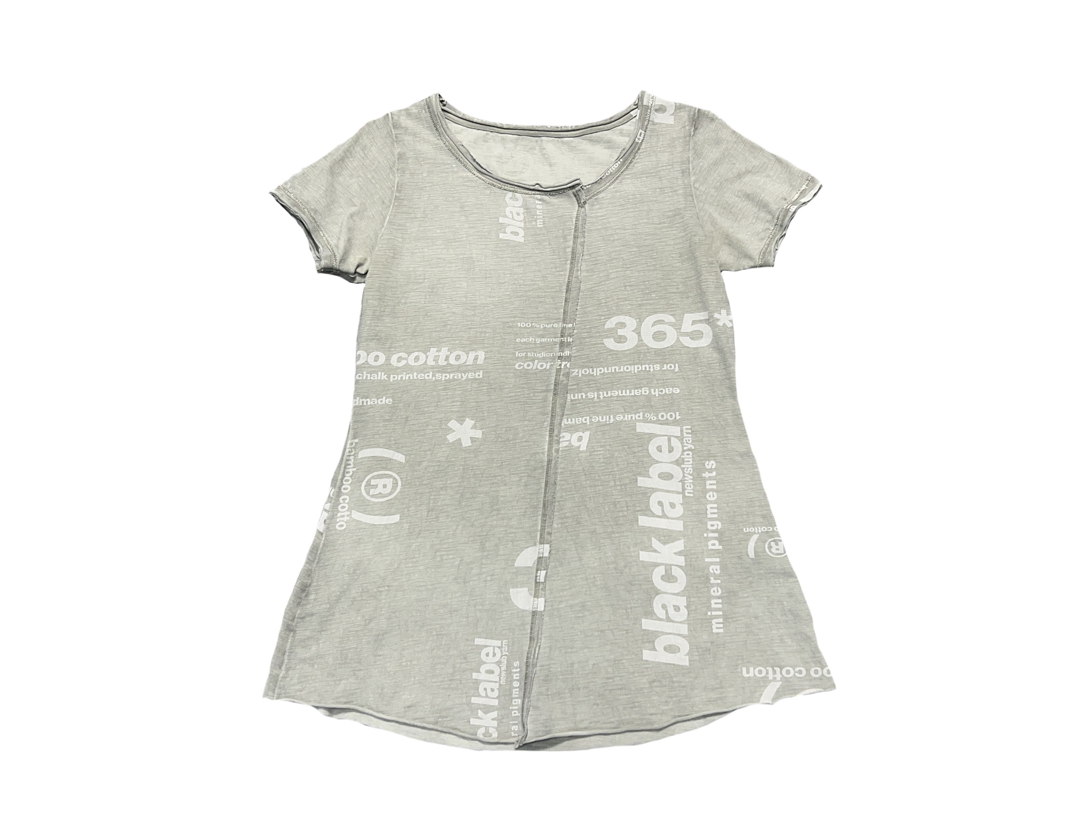 Rundholz Black Label Big Logo Gray Top T Shirt Short Sleeve Size M Size M / US 6-8 / IT 42-44 - 1 Thumbnail