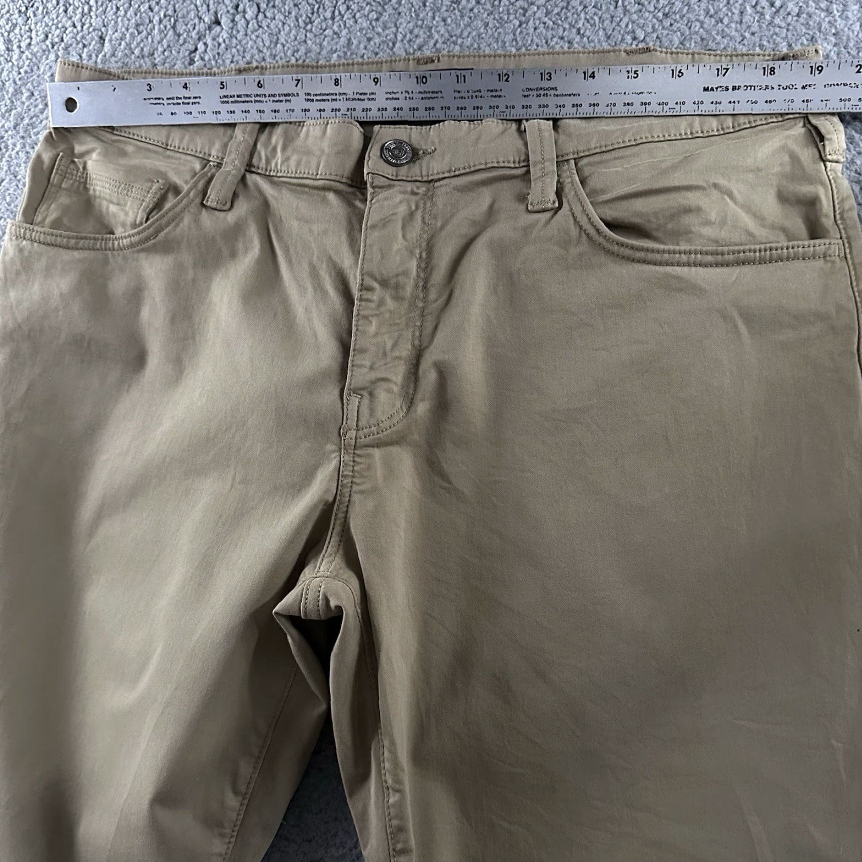 Vintage Mavi Jeans Beige Size 38x30 Matt Relaxed Straight Leg Denim Cotton Blend Jeans Mens Straight 30 In Inseam Relaxed Mid Rise Shirt? Size US 38 / EU 54 - 5 Thumbnail