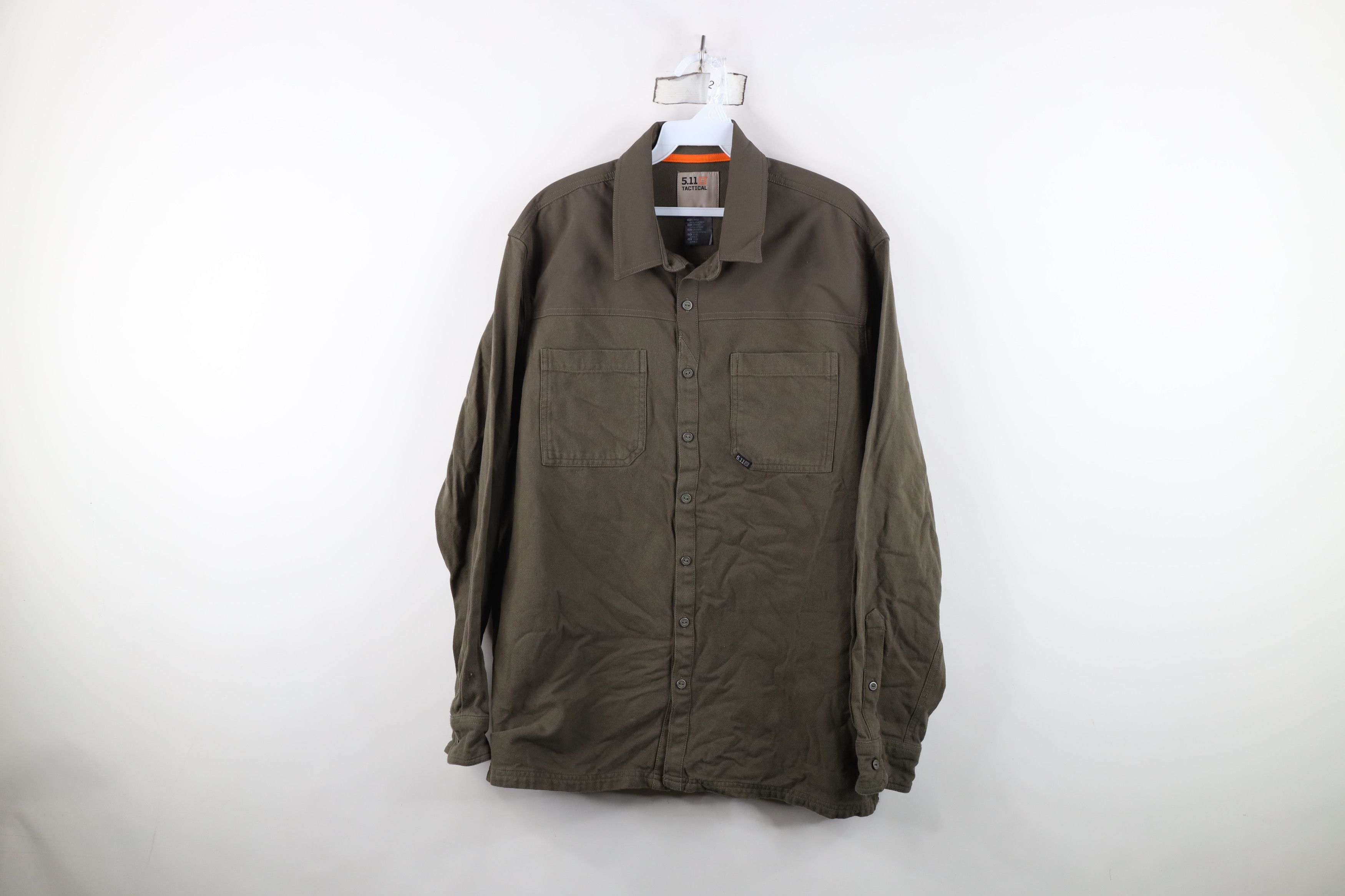 Vintage 5.11 Tactical Series Long Sleeve Button Shirt Olive Green Size US L / EU 52-54 / 3 - 1 Thumbnail