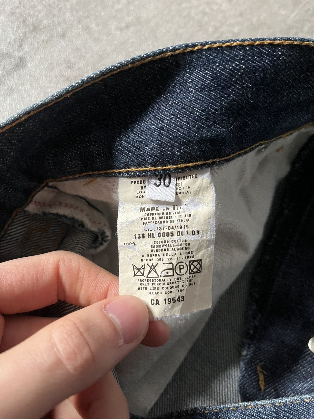 Helmut Lang Helmut Lang classic raw denim painter custom 90s jeans rare Size US 30 / EU 46 - 15 Thumbnail