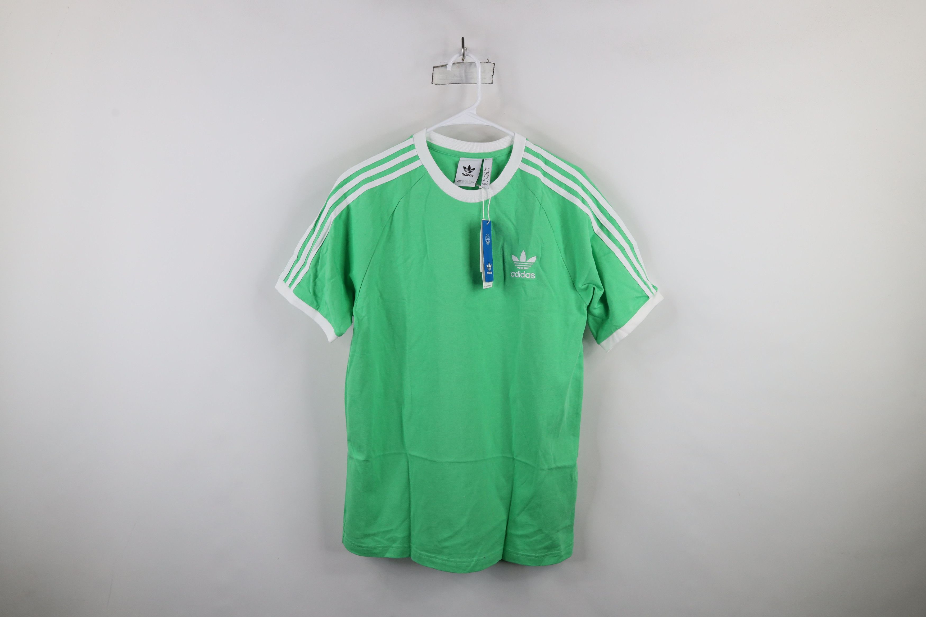 Adidas New Adidas Trefoil Striped Short Sleeve Ringer T-Shirt Green Size US M / EU 48-50 / 2 - 1 Thumbnail