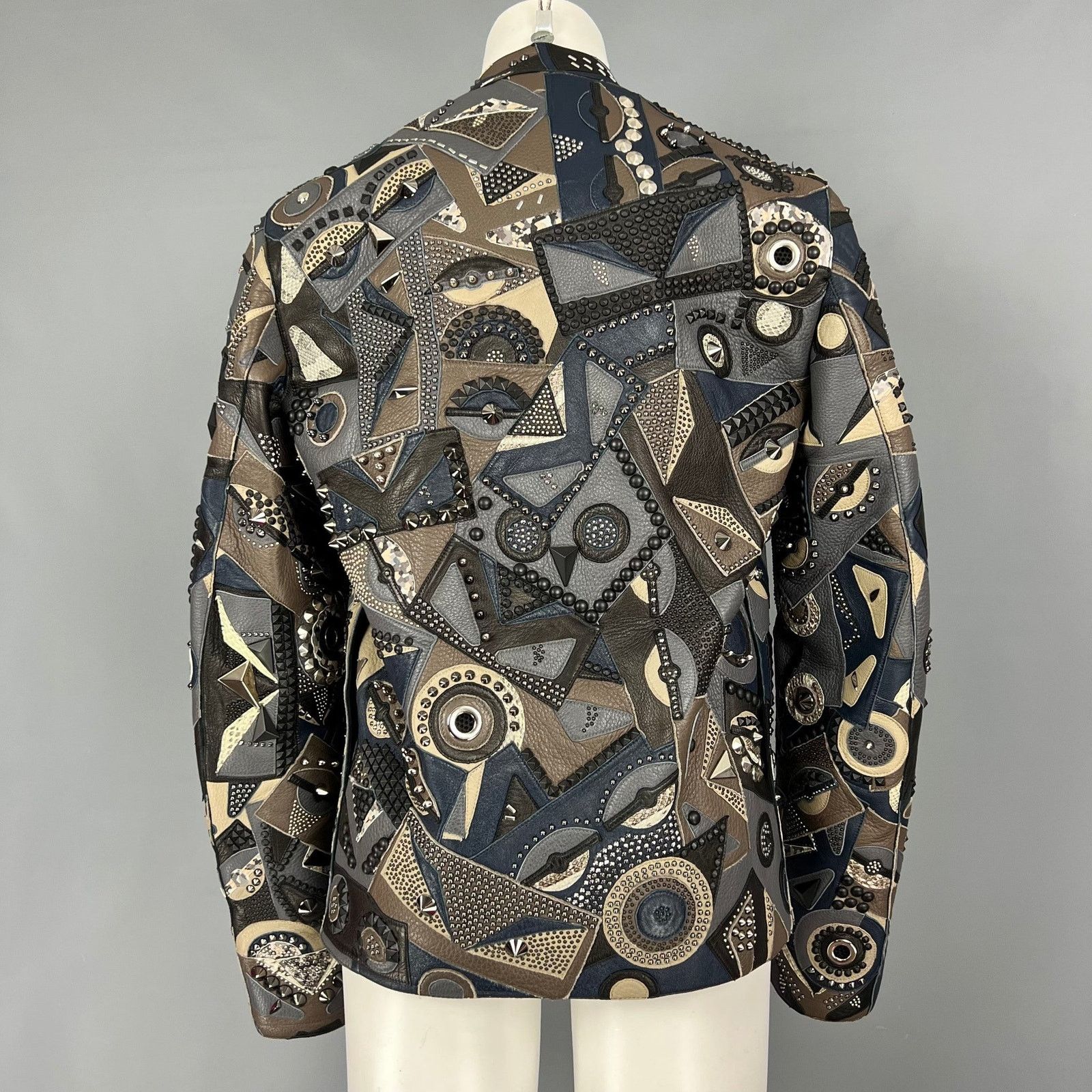 Fendi Lamb Deer Leather Snakeskin Studded Allover Monster Size US S / EU 44-46 / 1 - 5 Thumbnail