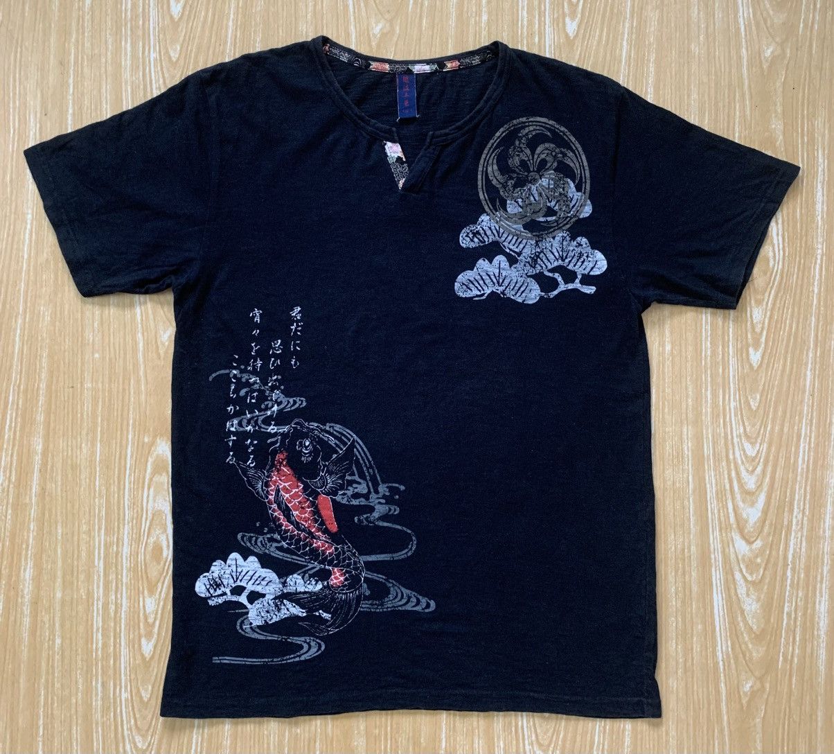 Japanese Brand Japanese Traditional Culture Koi Fish Sukajan T Shirt Size US L / EU 52-54 / 3 - 2 Thumbnail