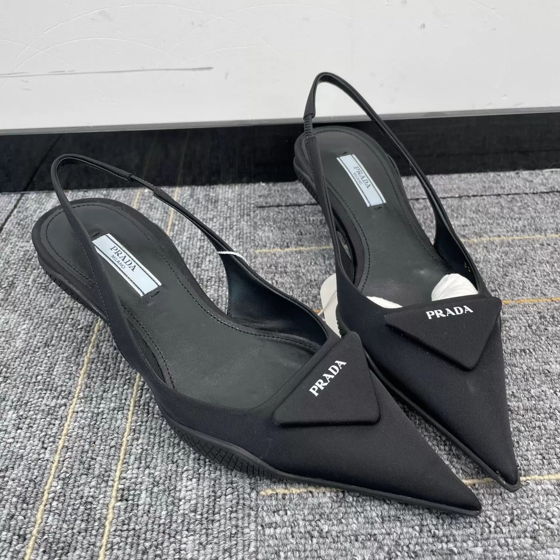Prada Prada Women's Black High Heels Size 35 Size US 4.5 / IT 34.5 - 2 Thumbnail