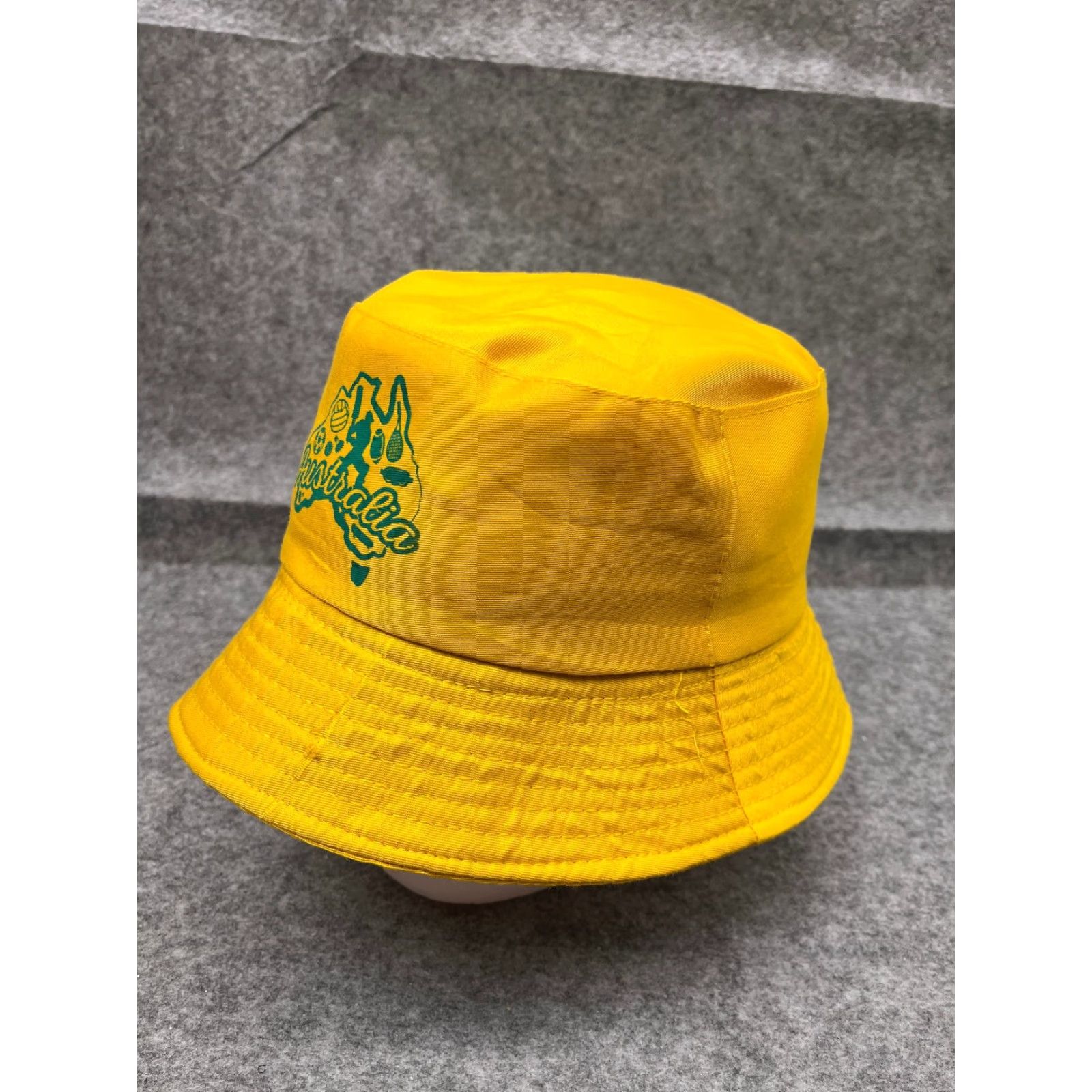 Vintage Australia Bucket Hat Adult One Size Yellow Polyester Blend Beach Outdoor Sports Hat Size ONE SIZE - 4 Thumbnail