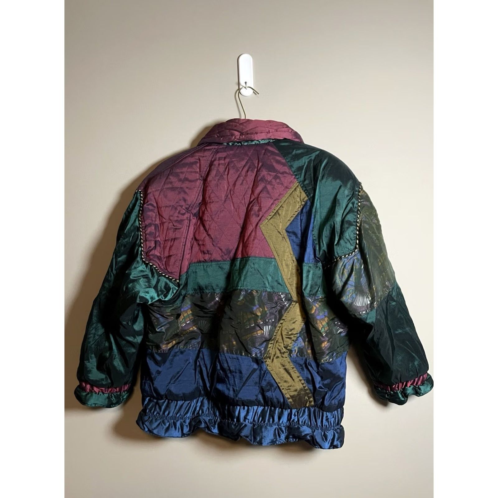 Vintage VINTAGE British Mist Jacket Womens L Women Size Purple Green Puffer E574 Size L / US 10 / IT 46 - 5 Thumbnail