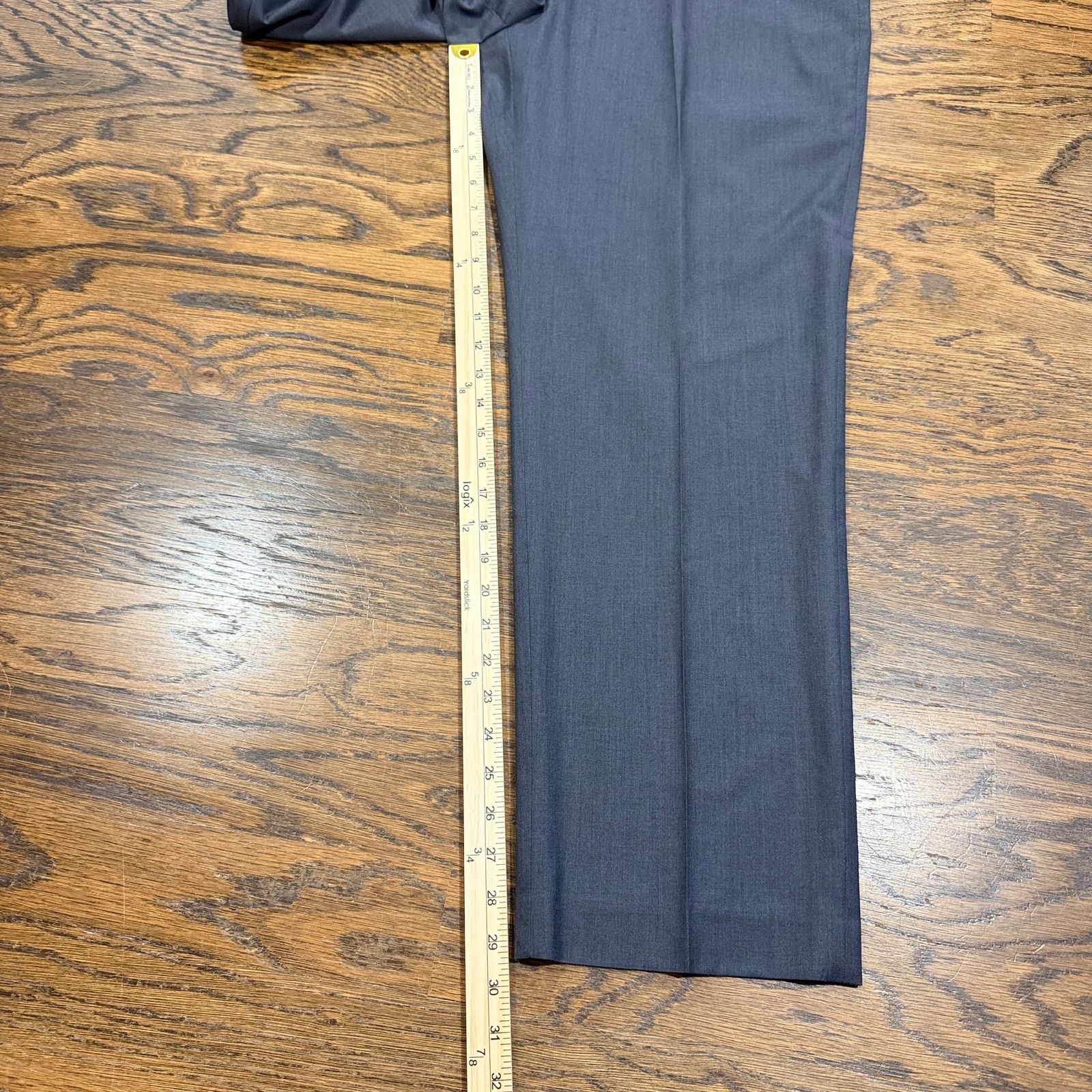 Tallia Tallia Men's Dress Pants Flat Front 36x30 Gray Trousers Size US 36 / EU 52 - 4 Thumbnail