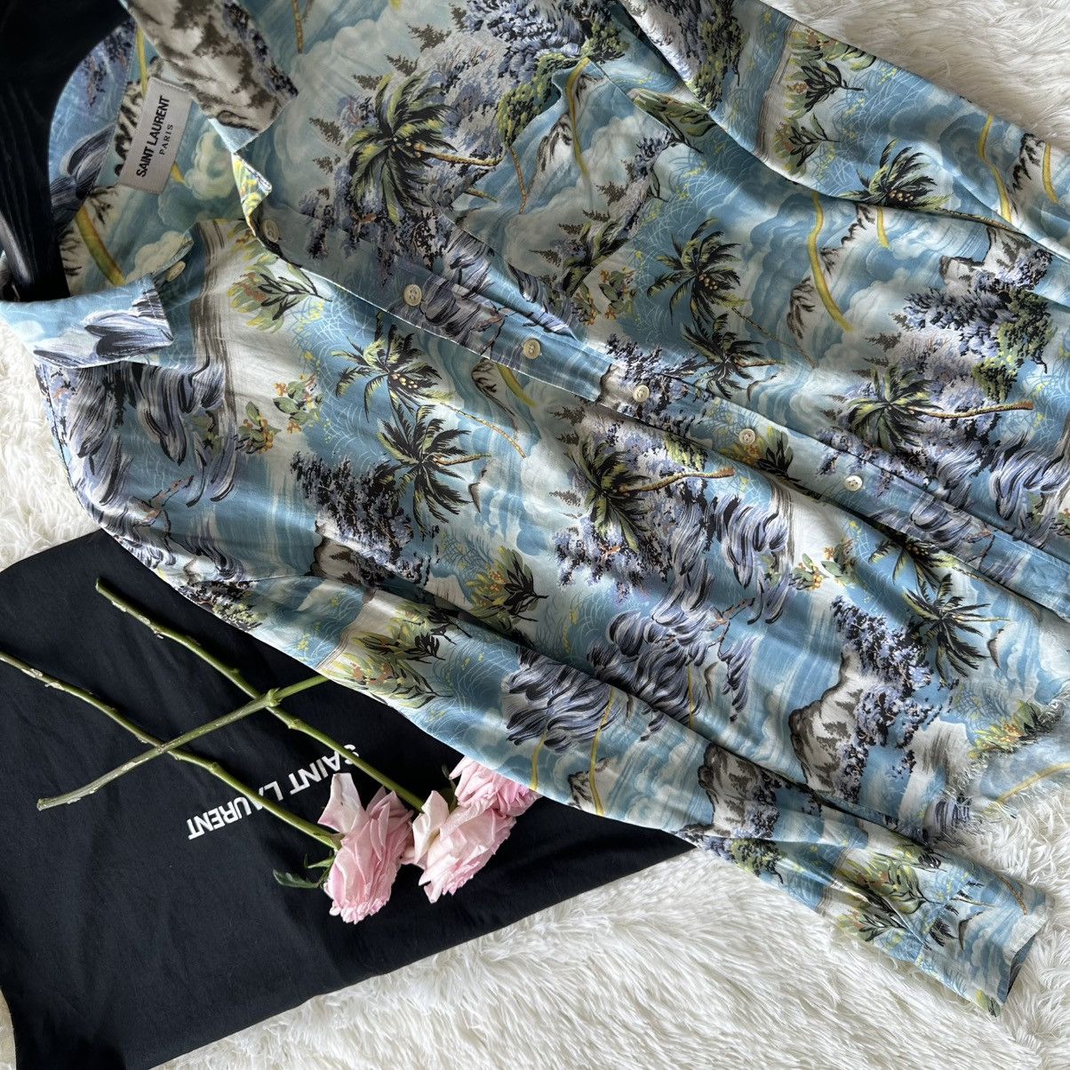 Yves Saint Laurent Beach wave shirt Size US L / EU 52-54 / 3 - 9 Thumbnail