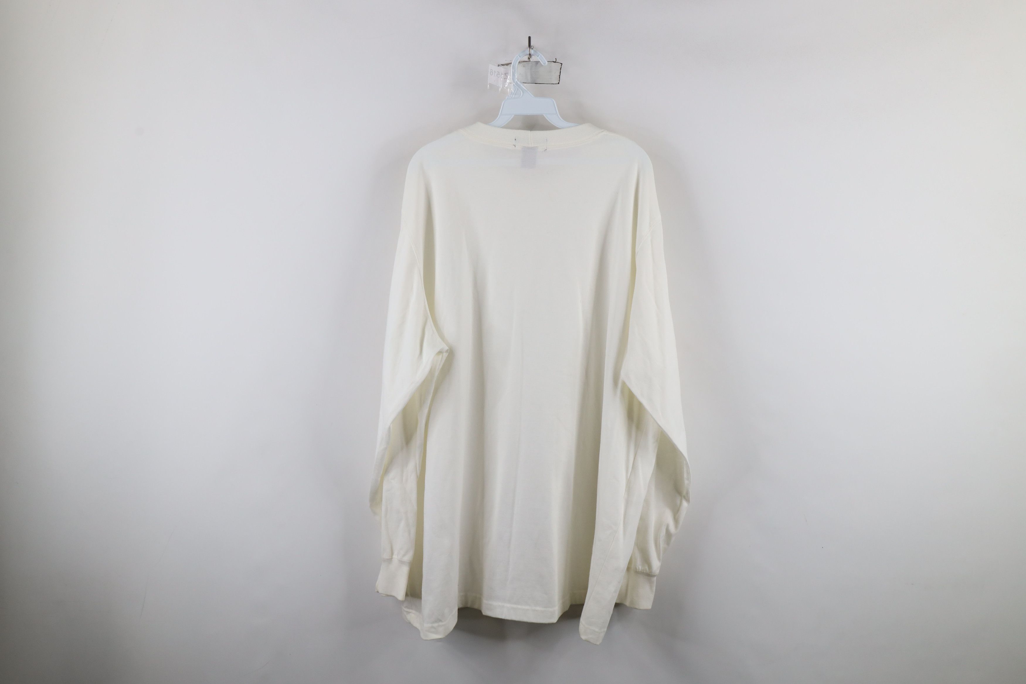 Lands' End × Vintage Vintage 90s Lands End Cotton Long Sleeve T-Shirt White USA Size US XXL / EU 58 / 5 - 10 Thumbnail