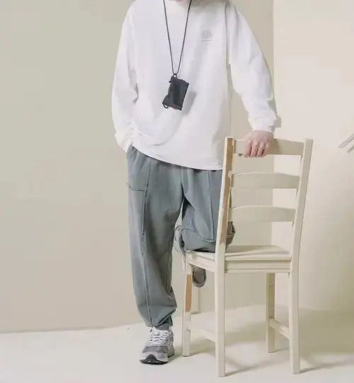 Jean 21SS Indigo Union Japan Stone Grey Patchwork Jogger Pants Size US 32 / EU 48 - 4 Thumbnail