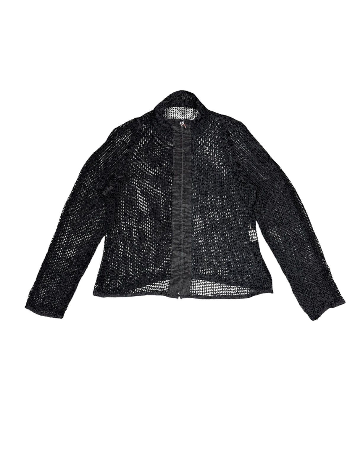 Tornado Mart Japanese Brand Fishnet Mesh Zipper Jacket Size S / US 4 / IT 40 - 1 Thumbnail