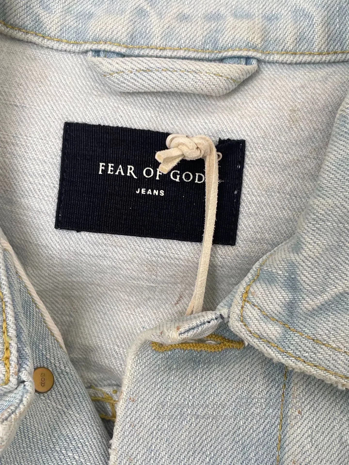 Fear of God Fear of God 5TH Splatter Denim Jacket. Size US S / EU 44-46 / 1 - 3 Thumbnail