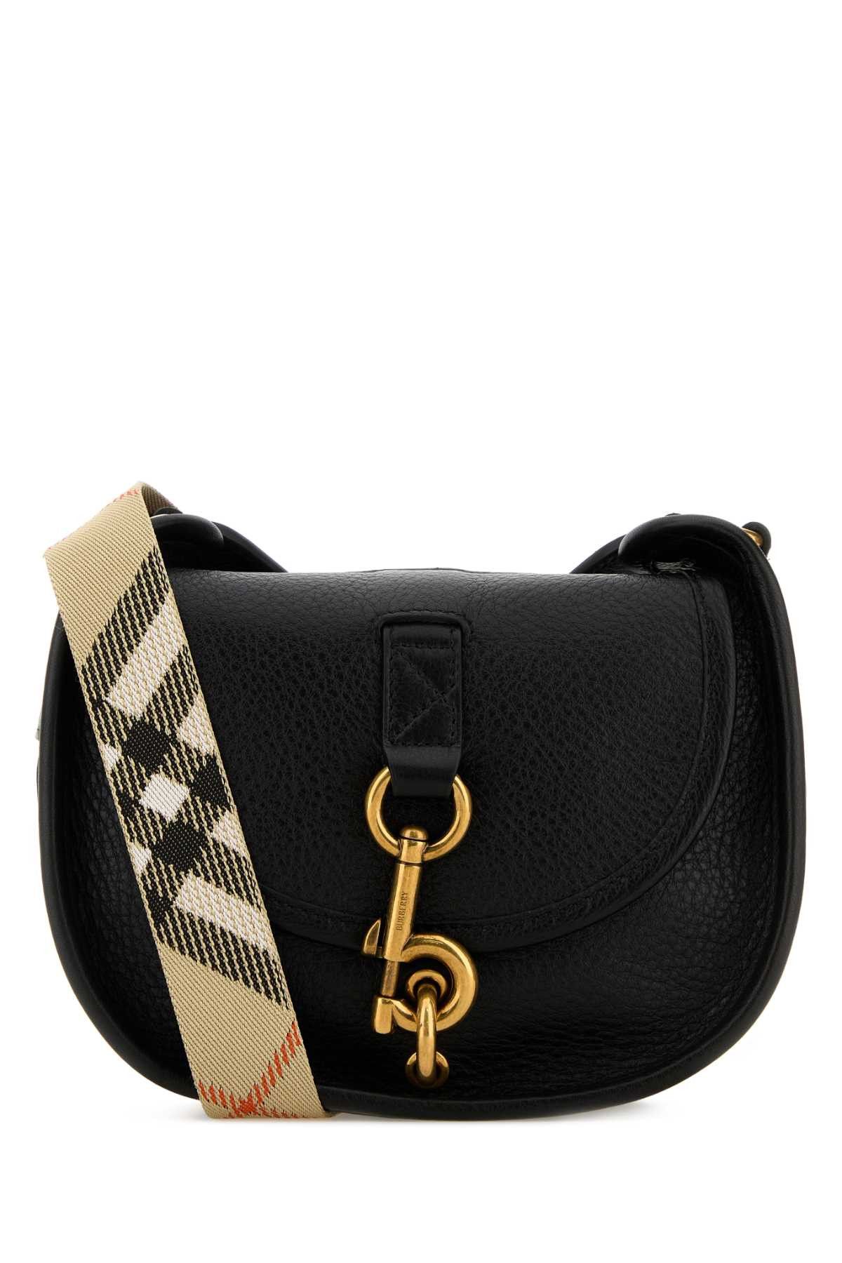 Burberry Black Leather Mini Messenger B Clip Crossbody Bag Size ONE SIZE - 1 Thumbnail